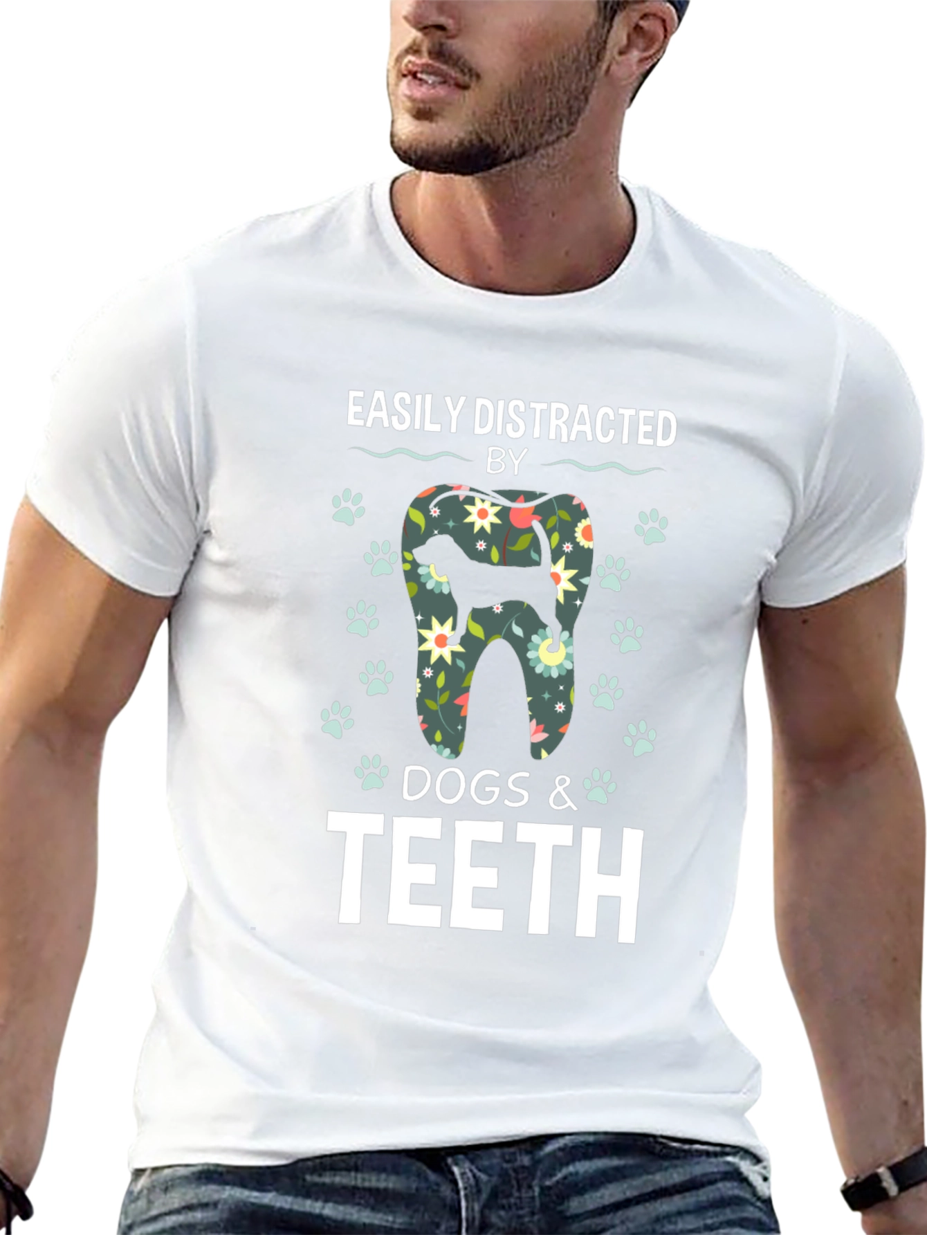 Easily Distracted by Dogs & Teeth T-Shirt