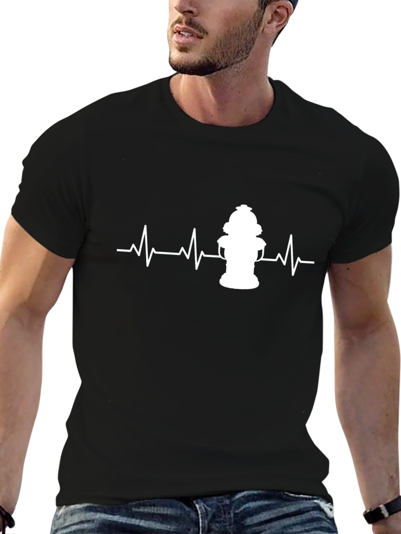 Firefighter Heartbeat Hydrant T-Shirt