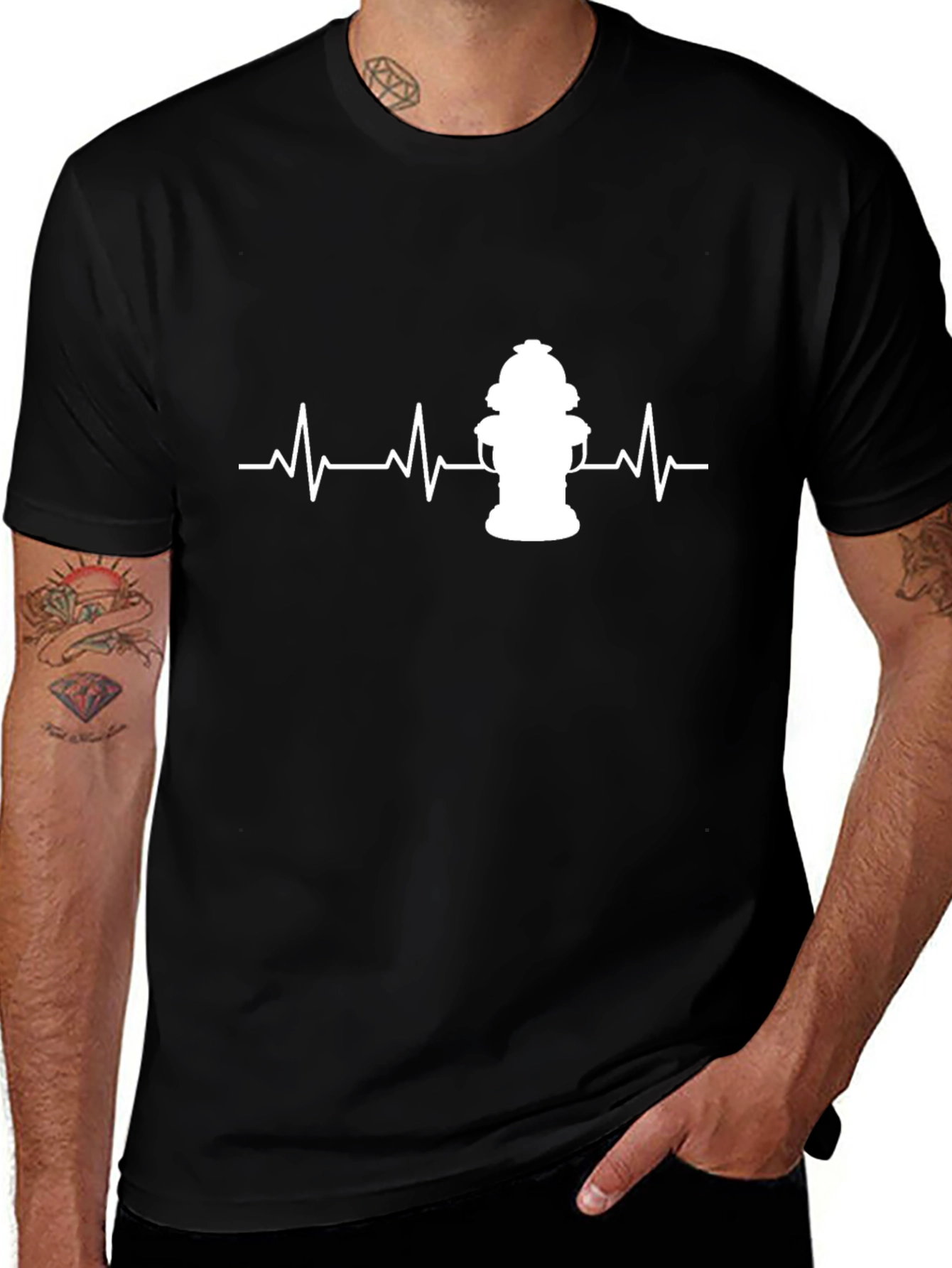 Firefighter Heartbeat Hydrant T-Shirt