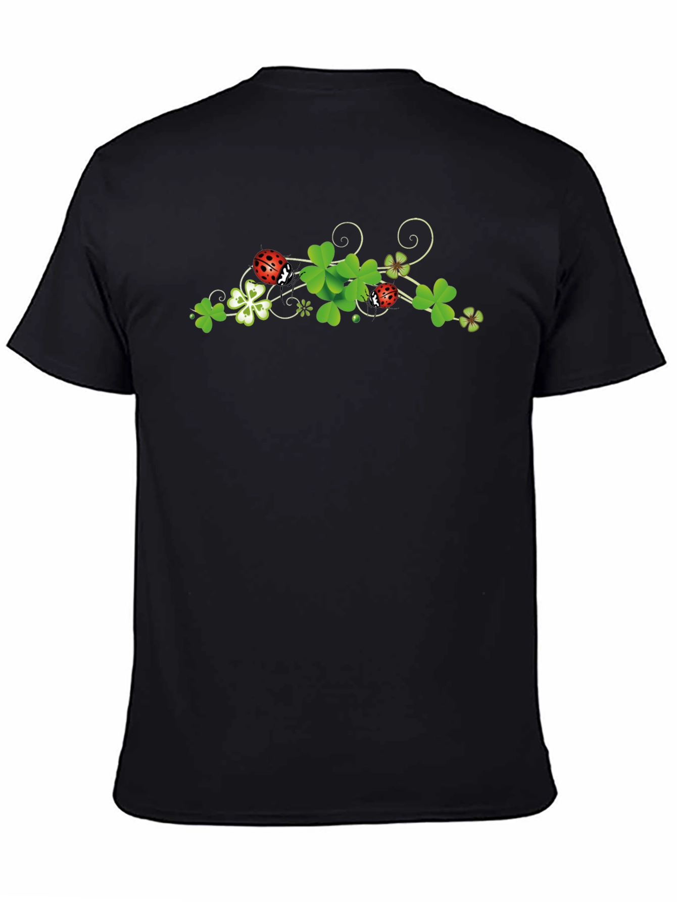 Lucky Ladybug Shamrock T-Shirt - Black