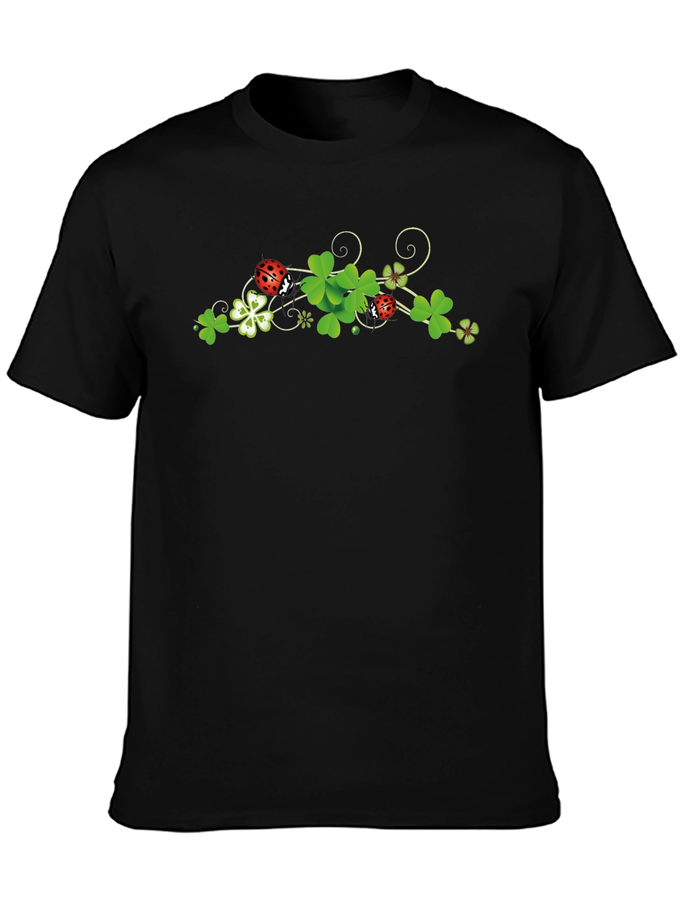 Lucky Ladybug Shamrock T-Shirt - Black