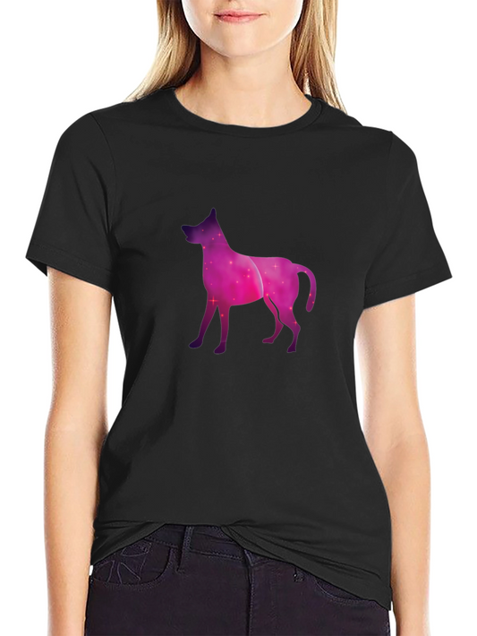 Cosmic Dog Graphic Tee - Black Cotton Blend