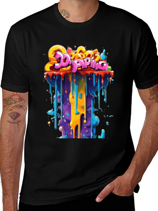 Dripping Graffiti Tee - Bold Streetwear Style