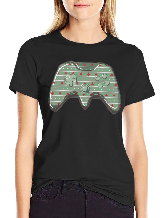 Christmas Game Controller Graphic T-Shirt