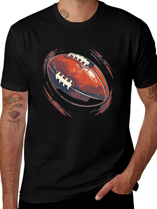 Football Graphic Black T-Shirt