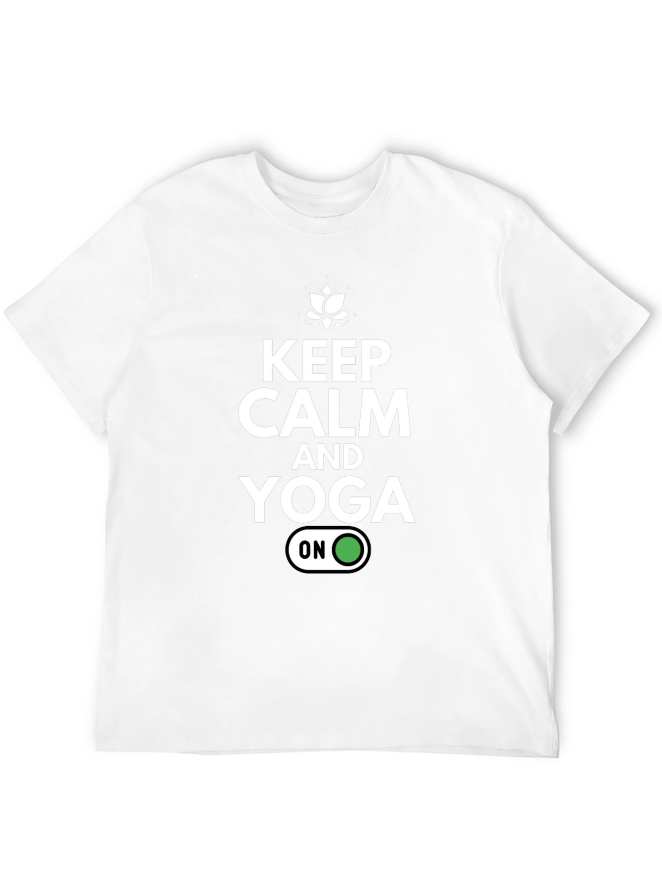 Keep Calm & Yoga On Black Graphic T-Shirt
