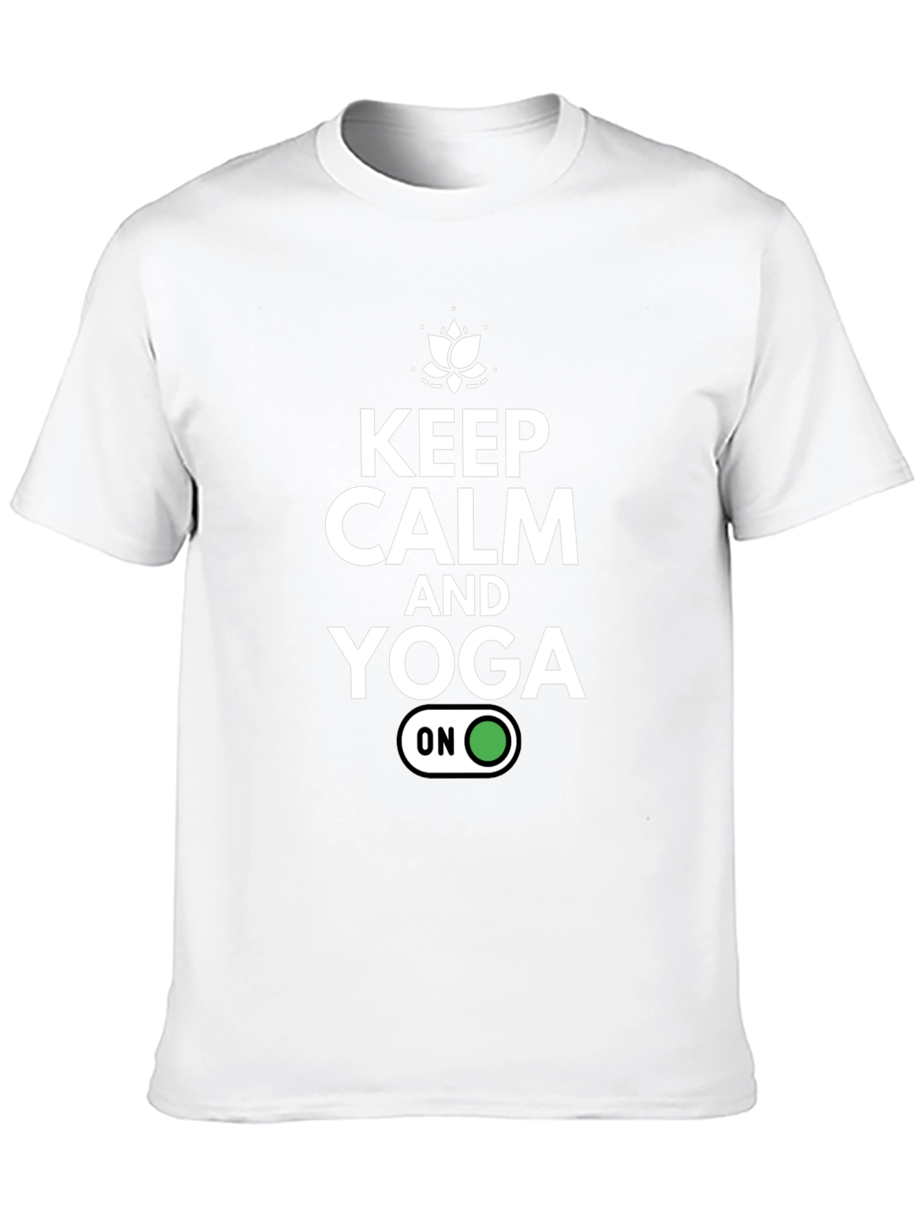 Keep Calm & Yoga On Black Graphic T-Shirt