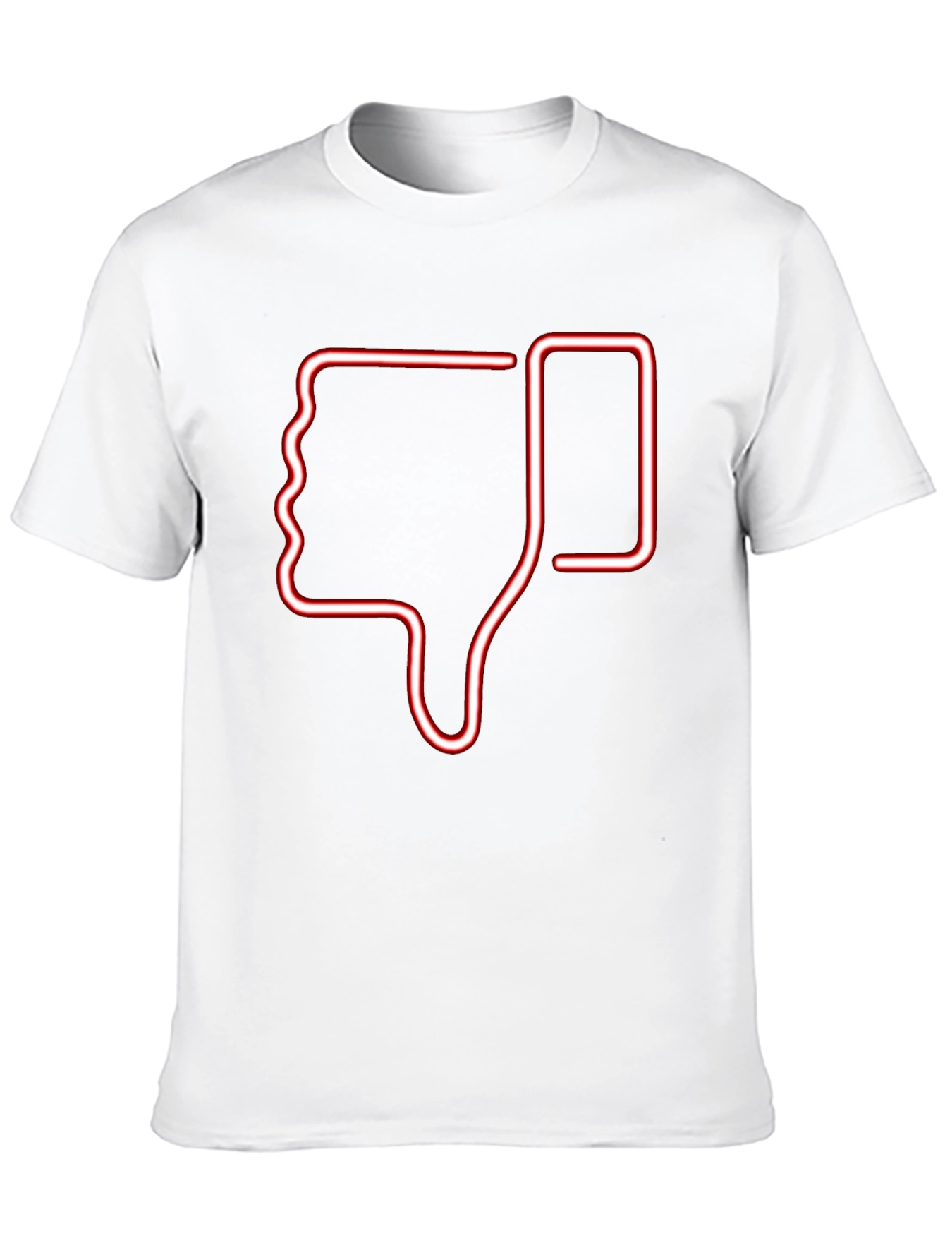 Neon Thumbs Down Graphic Tee - Black