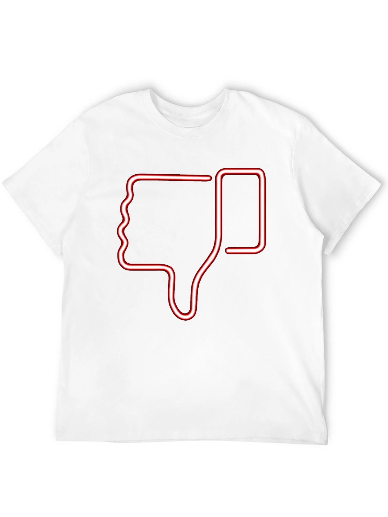 Neon Thumbs Down Graphic Tee - Black