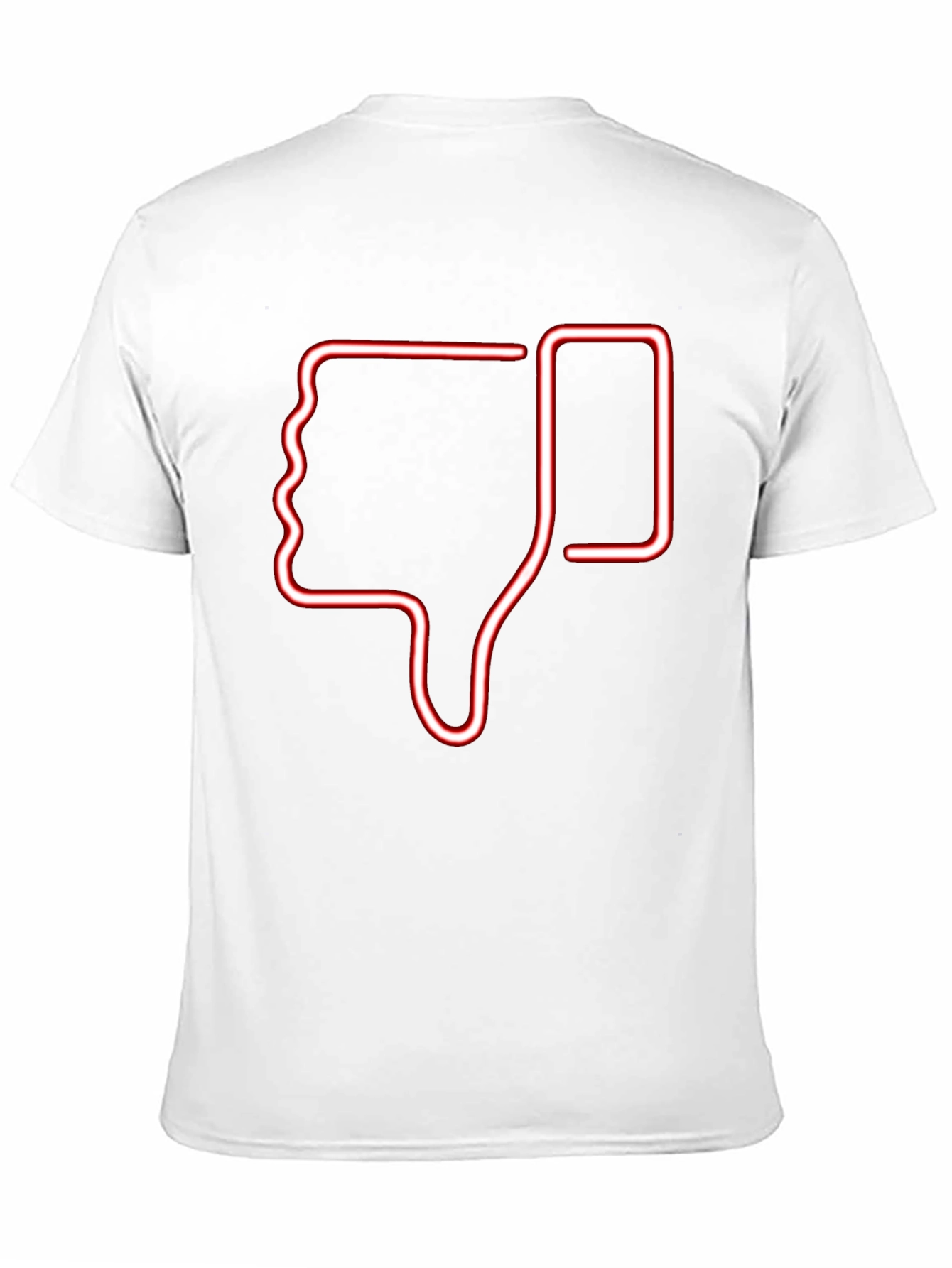 Neon Thumbs Down Graphic Tee - Black