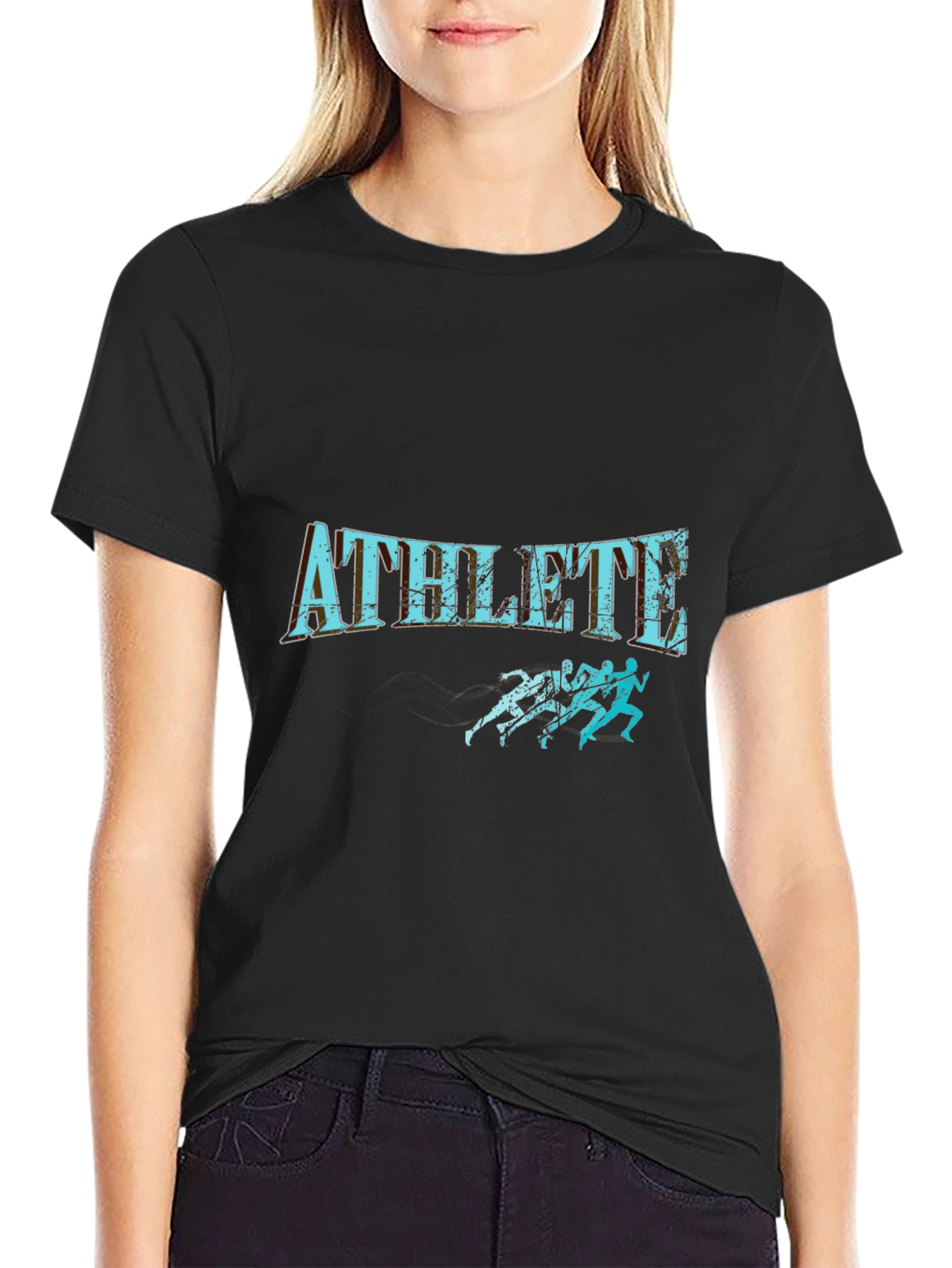Athlete Graphic T-Shirt - Black Stylish & Comfortable
