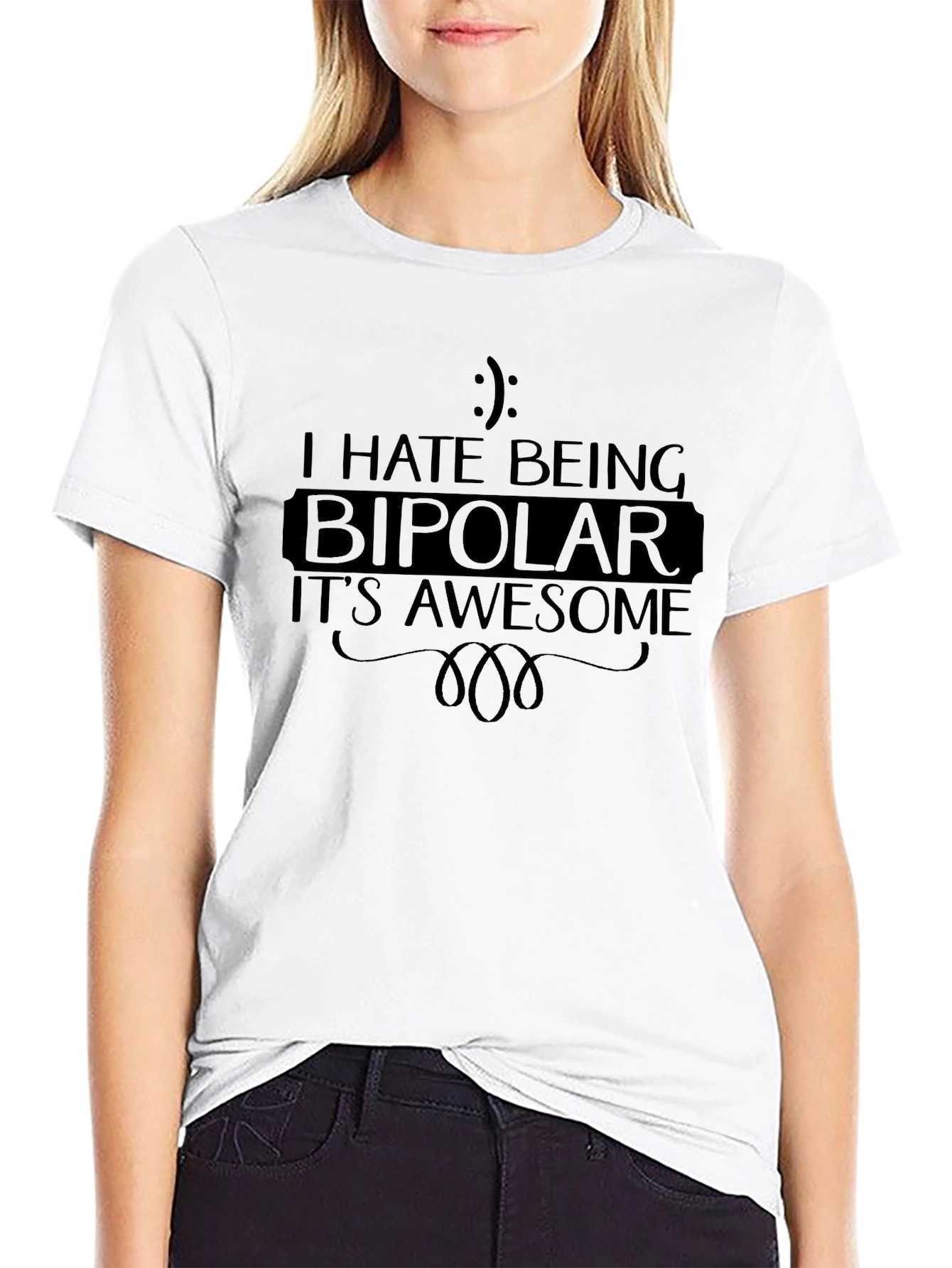 Bipolar Awesome Black T-Shirt