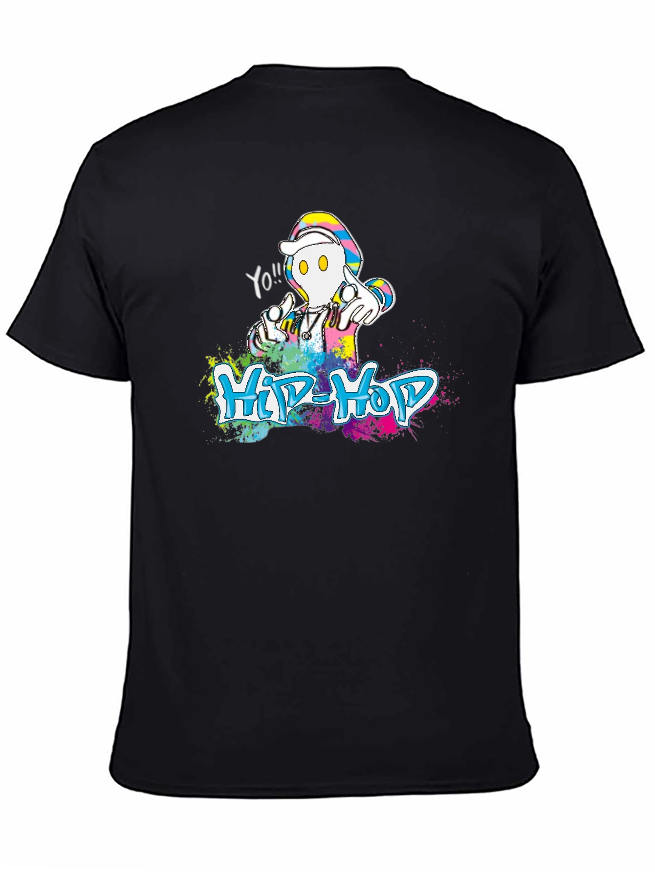 Hip-Hop Graphic Print Crew Neck T-Shirt