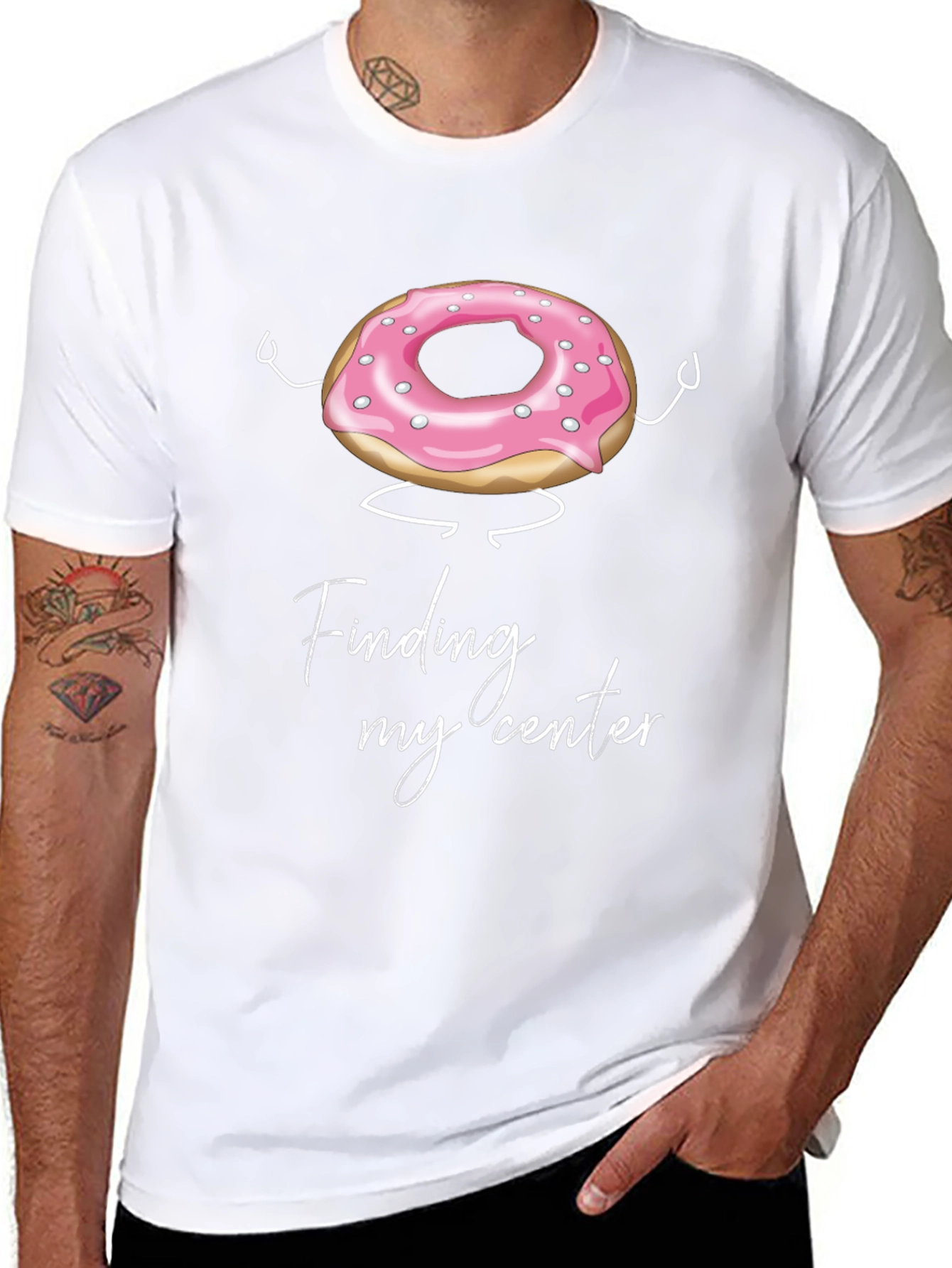 Donut Finding My Center Funny T-Shirt