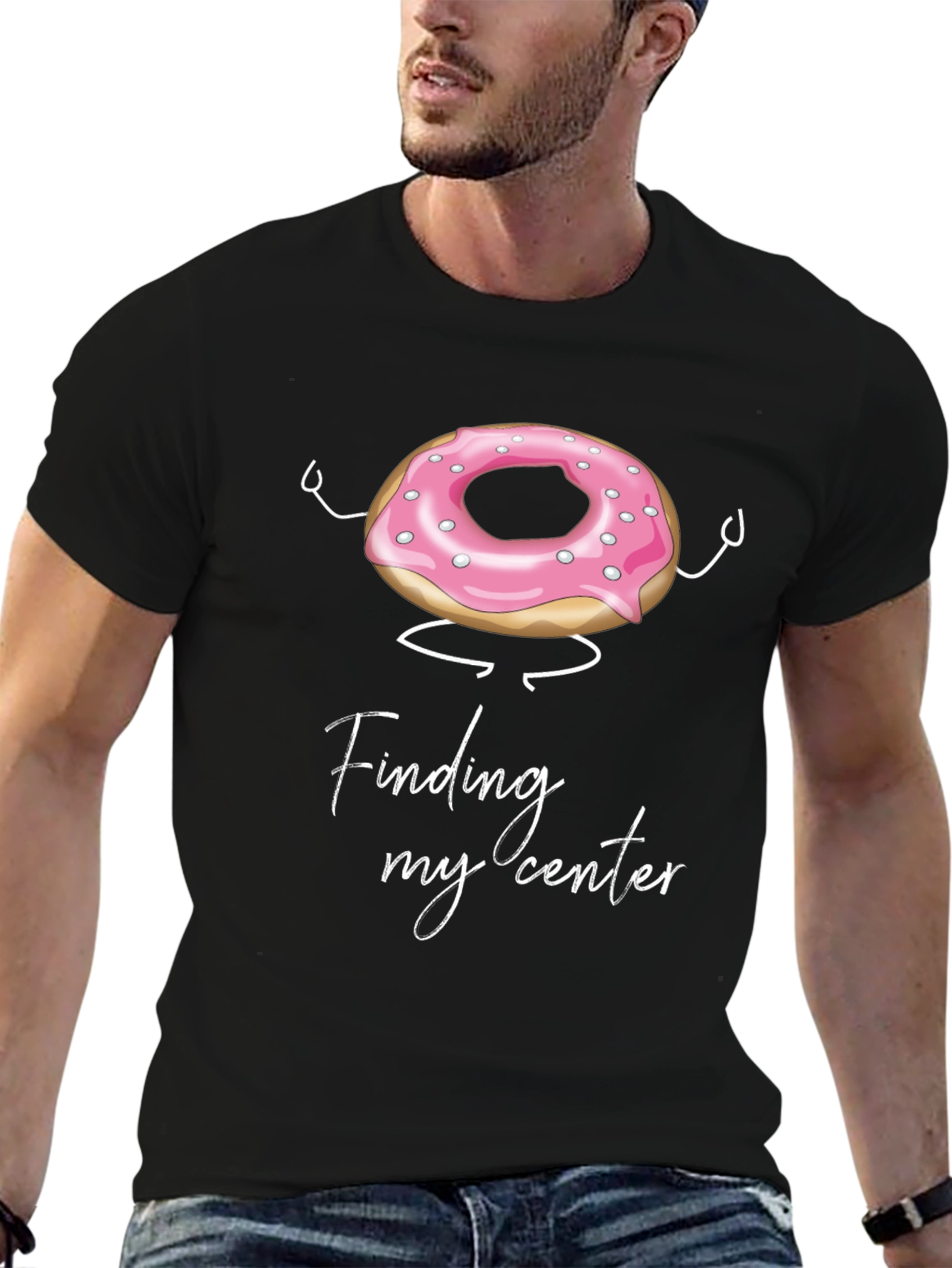 Donut Finding My Center Funny T-Shirt