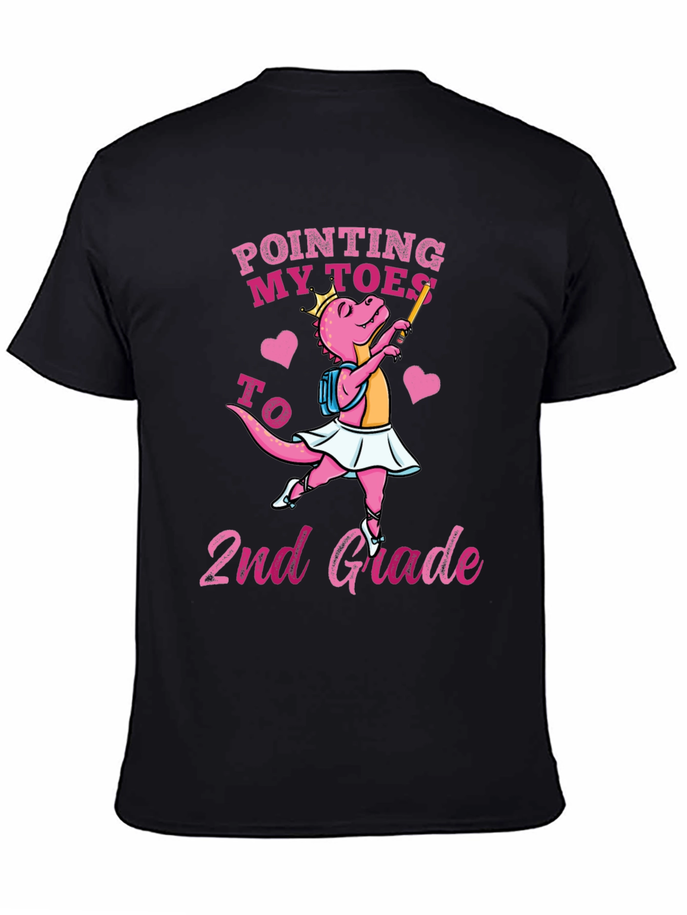 2nd Grade Ballerina Dinosaur T-Shirt