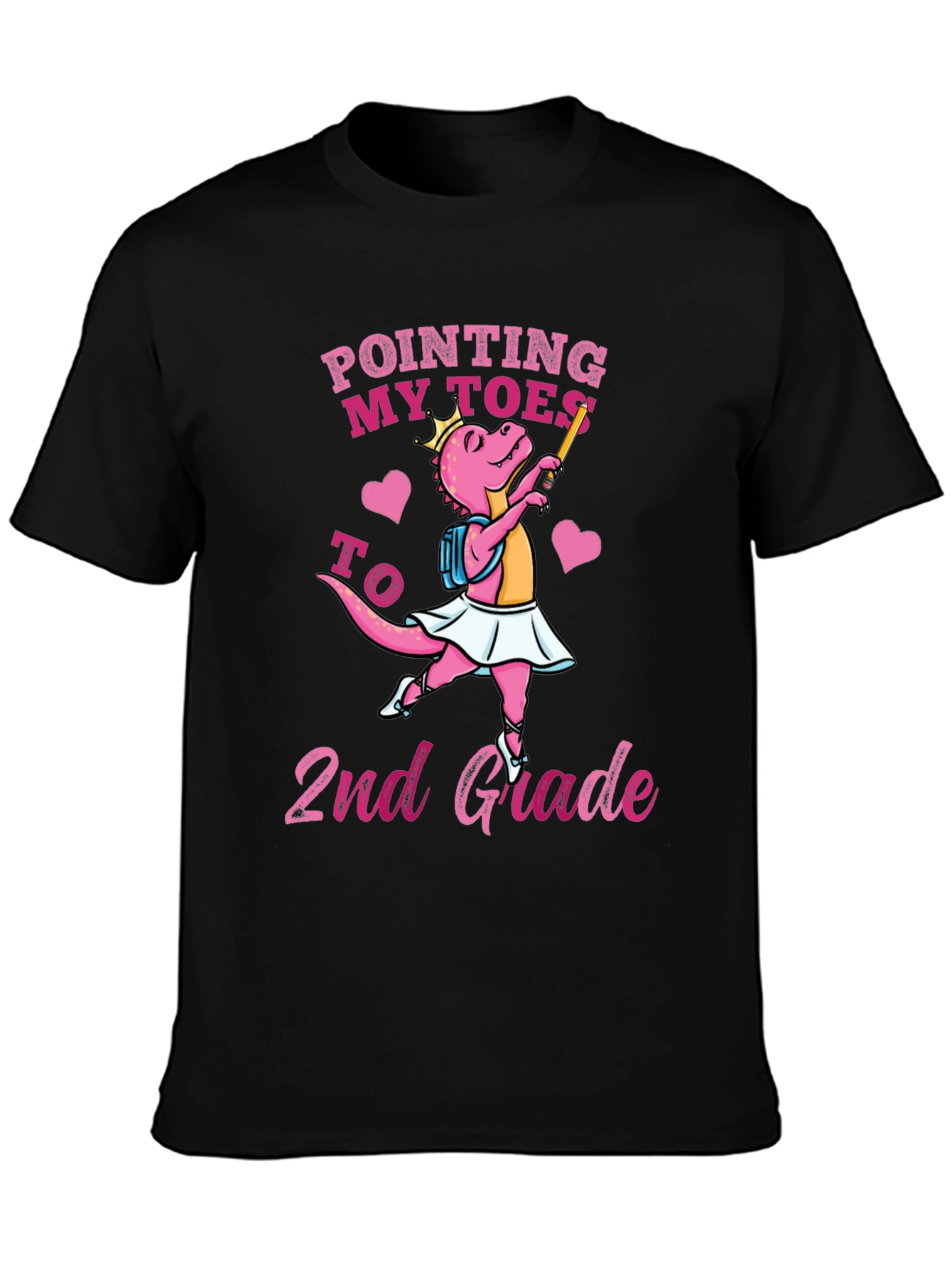 2nd Grade Ballerina Dinosaur T-Shirt