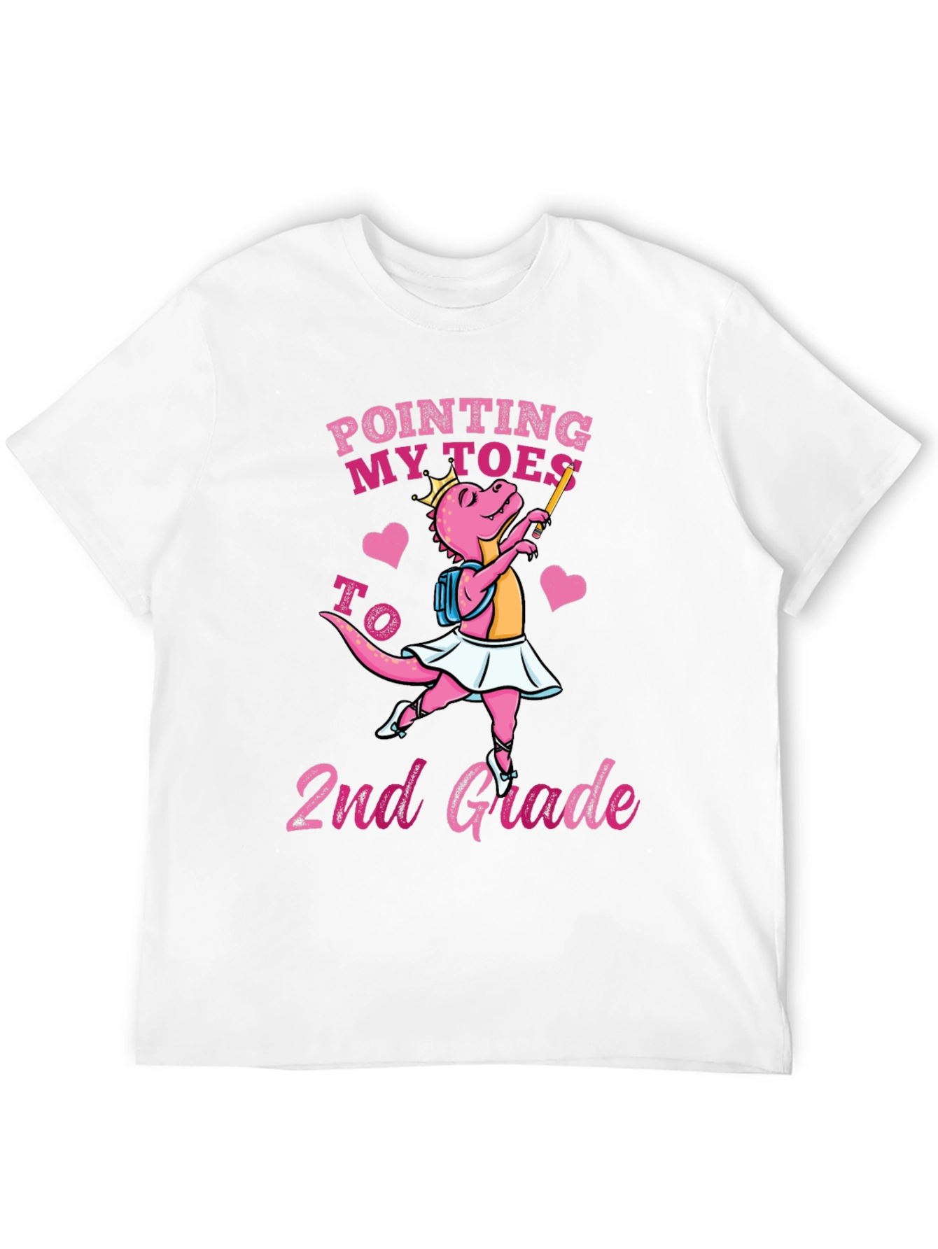 2nd Grade Ballerina Dinosaur T-Shirt