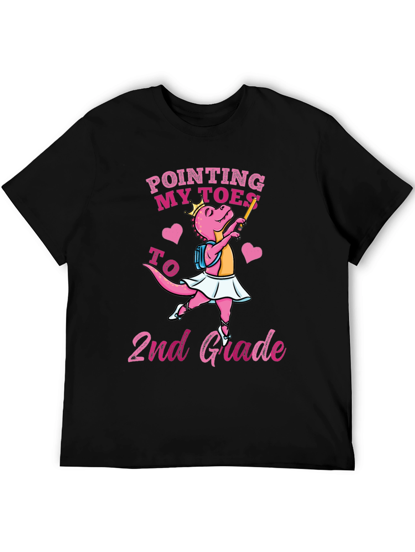2nd Grade Ballerina Dinosaur T-Shirt