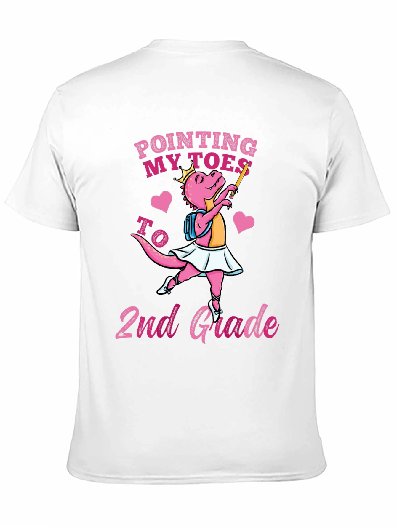 2nd Grade Ballerina Dinosaur T-Shirt