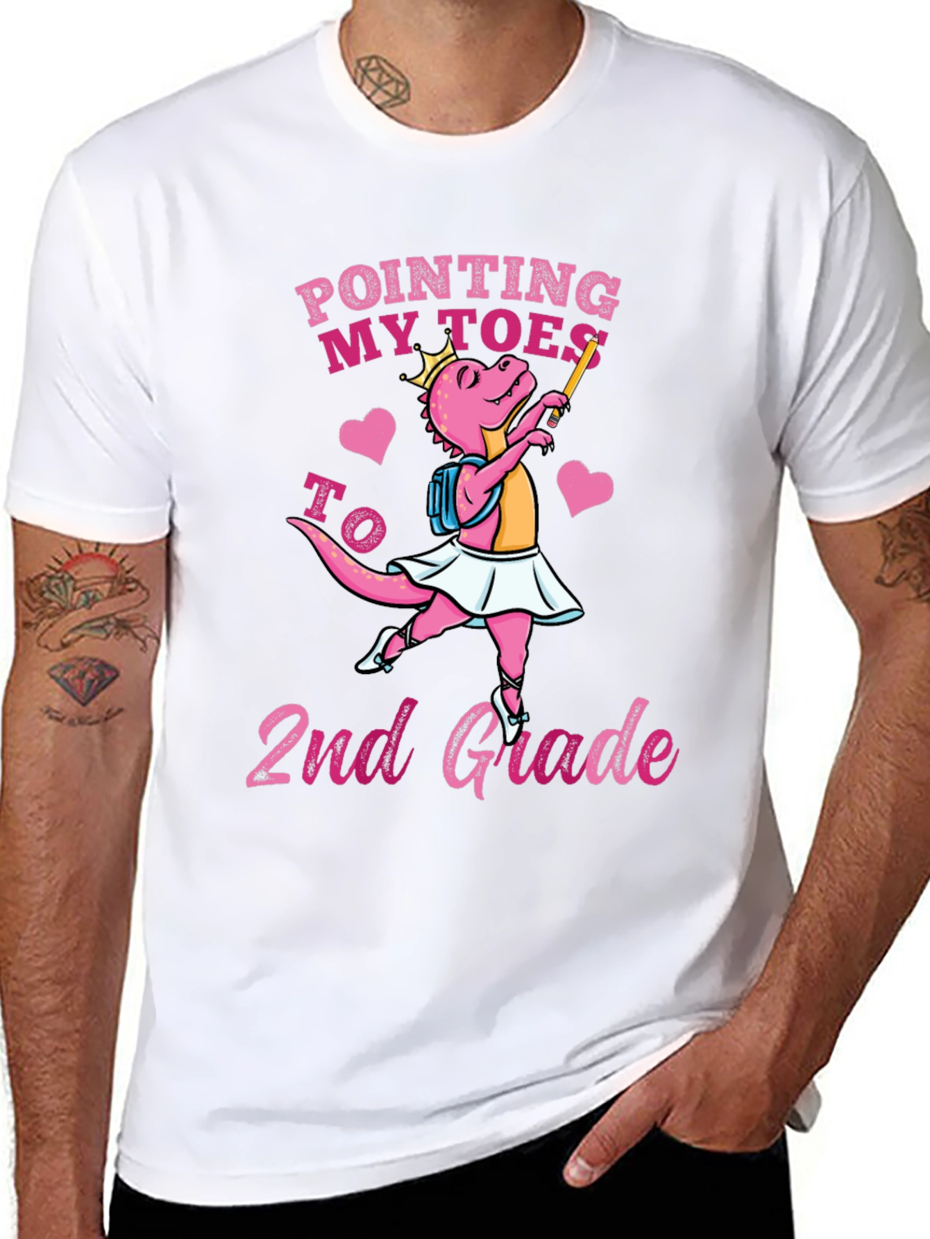 2nd Grade Ballerina Dinosaur T-Shirt