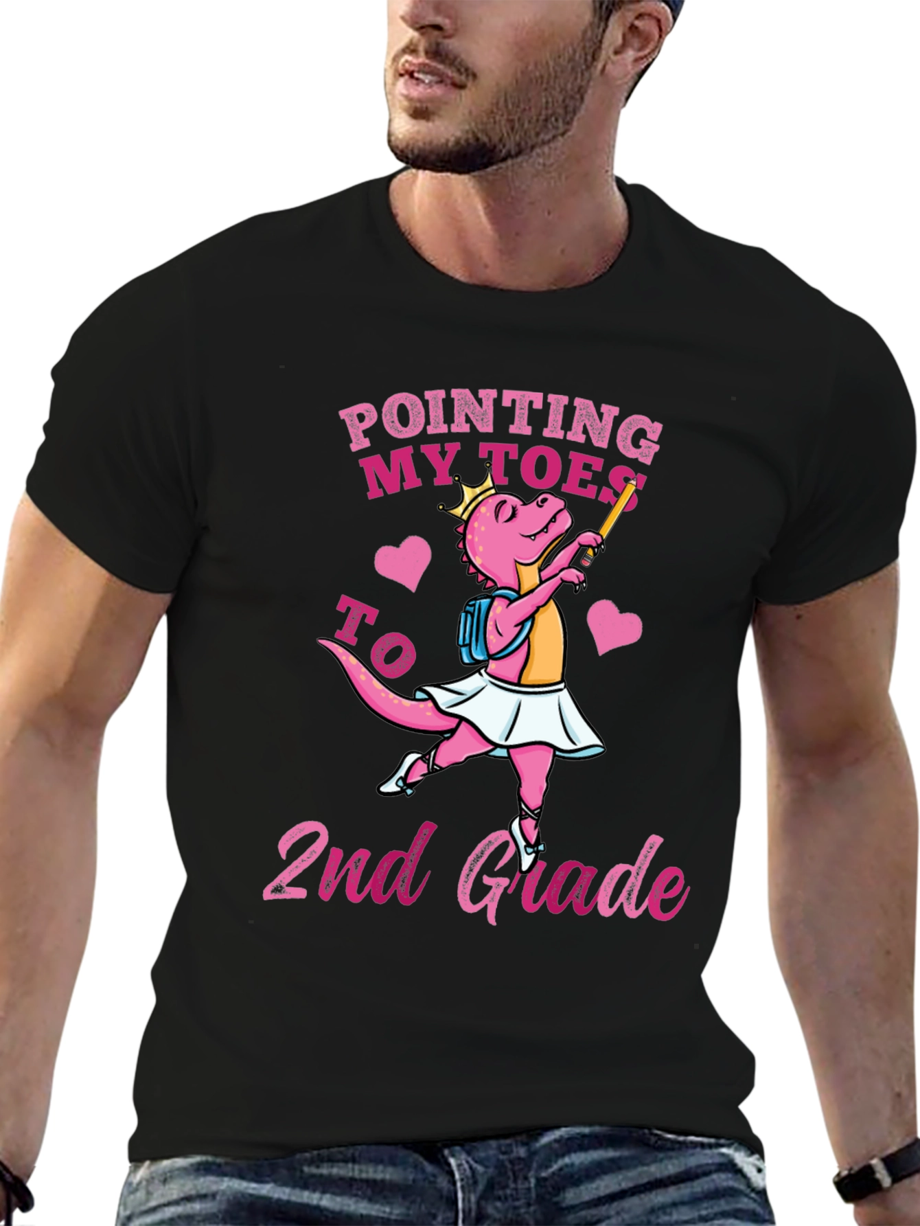 2nd Grade Ballerina Dinosaur T-Shirt