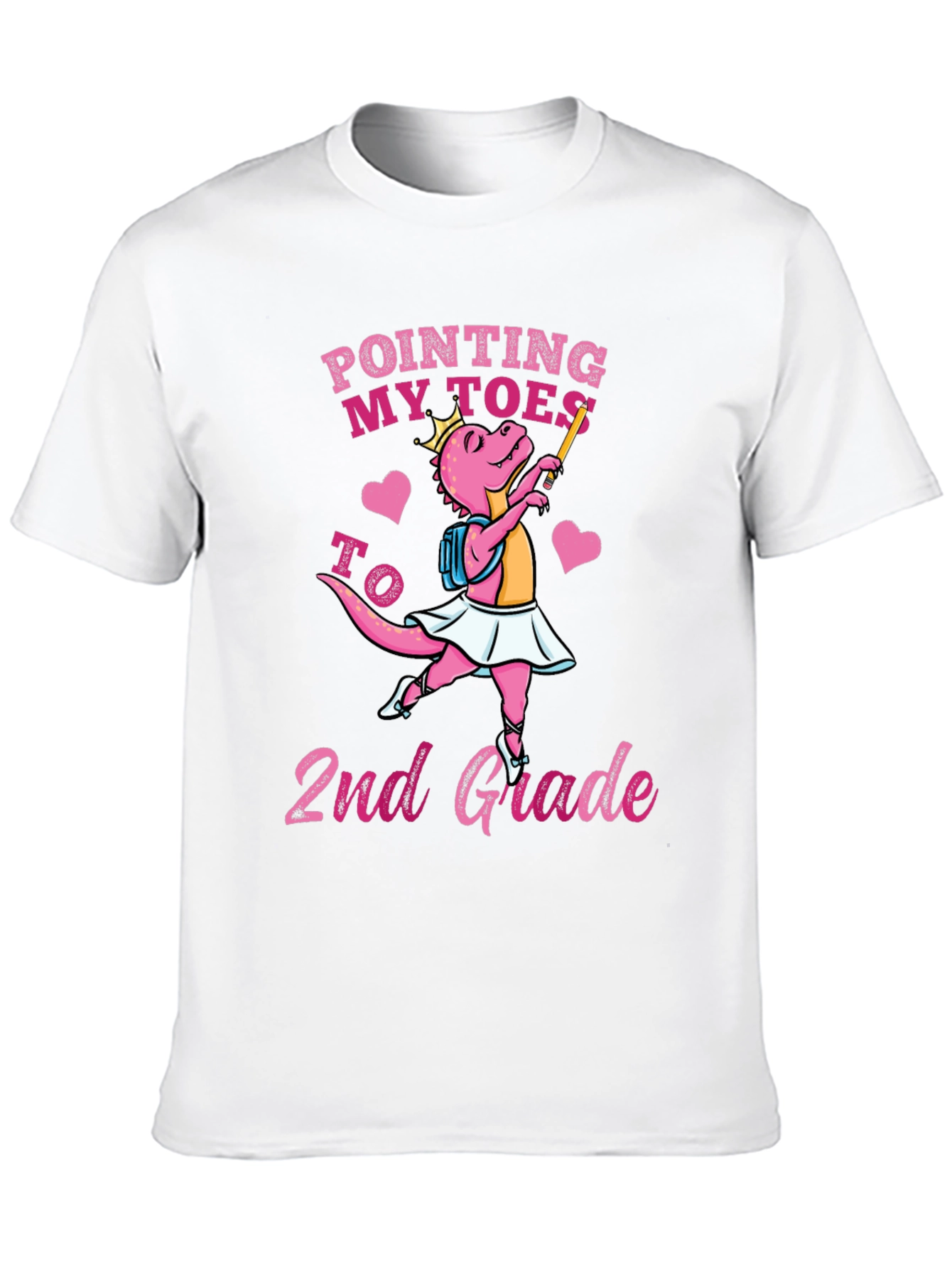 2nd Grade Ballerina Dinosaur T-Shirt