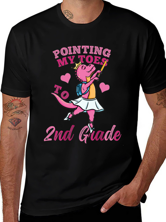 2nd Grade Ballerina Dinosaur T-Shirt