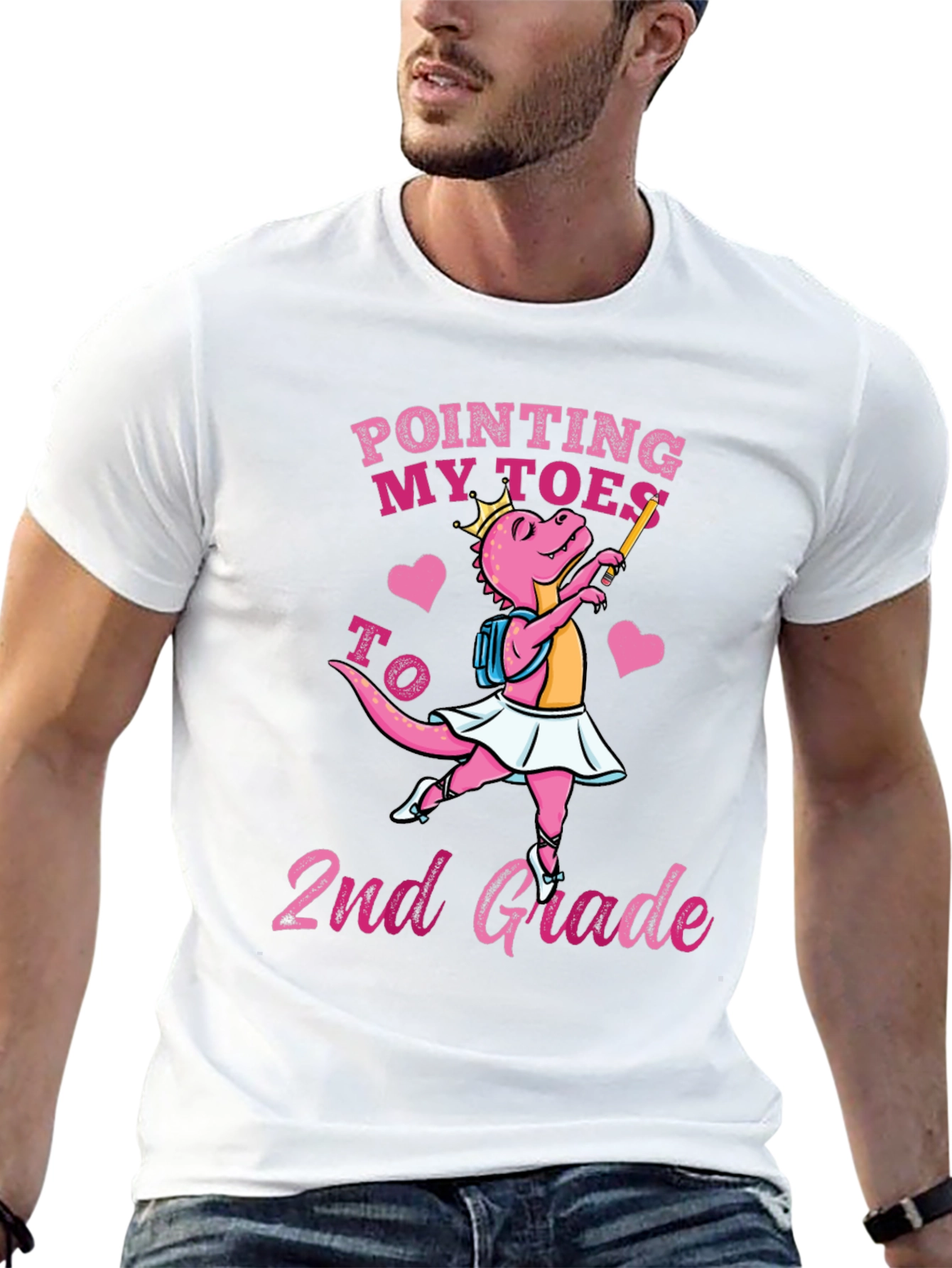 2nd Grade Ballerina Dinosaur T-Shirt