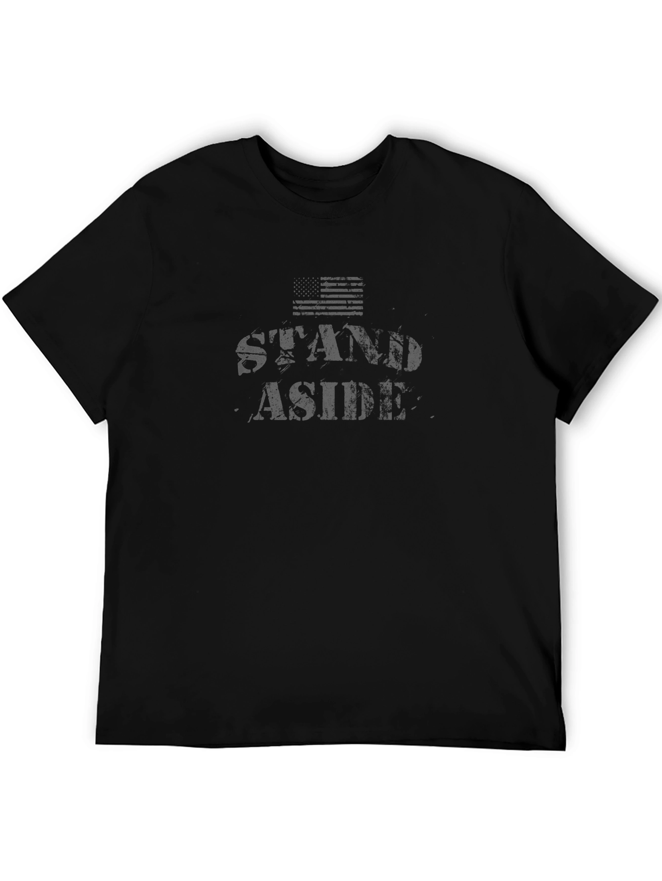 Stand Aside Graphic Tee - Black Cotton T-Shirt