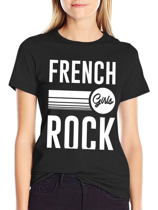French Girls Rock Graphic Tee - Unisex Black T-Shirt