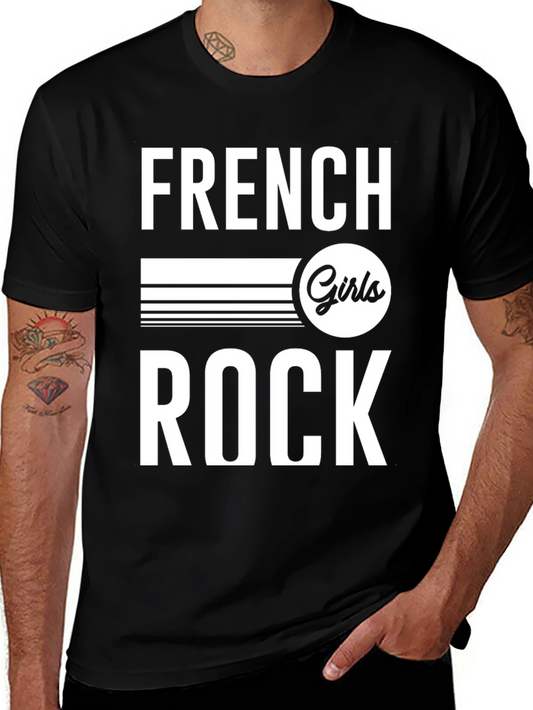 French Girls Rock Graphic Tee - Unisex Black T-Shirt