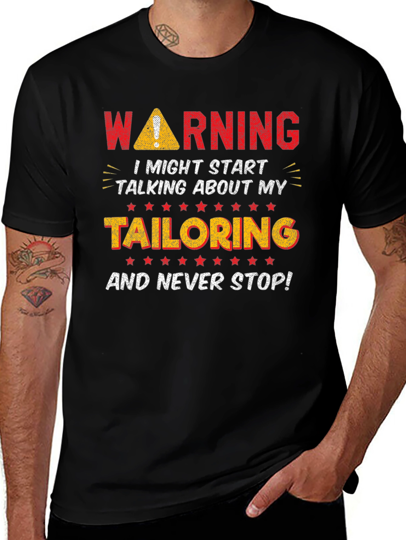 Warning Tailoring T-Shirt - Funny Tailor Gift