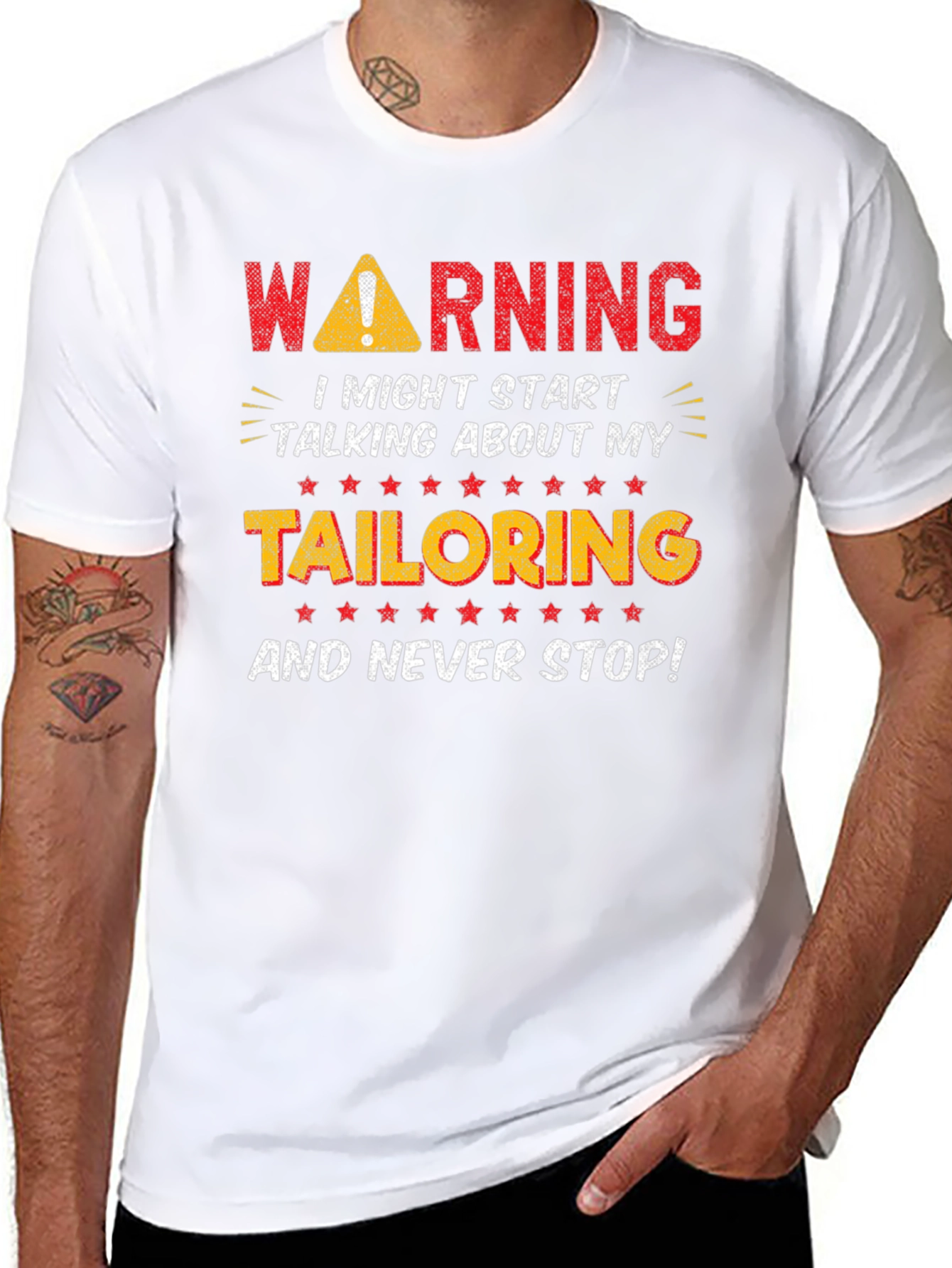 Warning Tailoring T-Shirt - Funny Tailor Gift