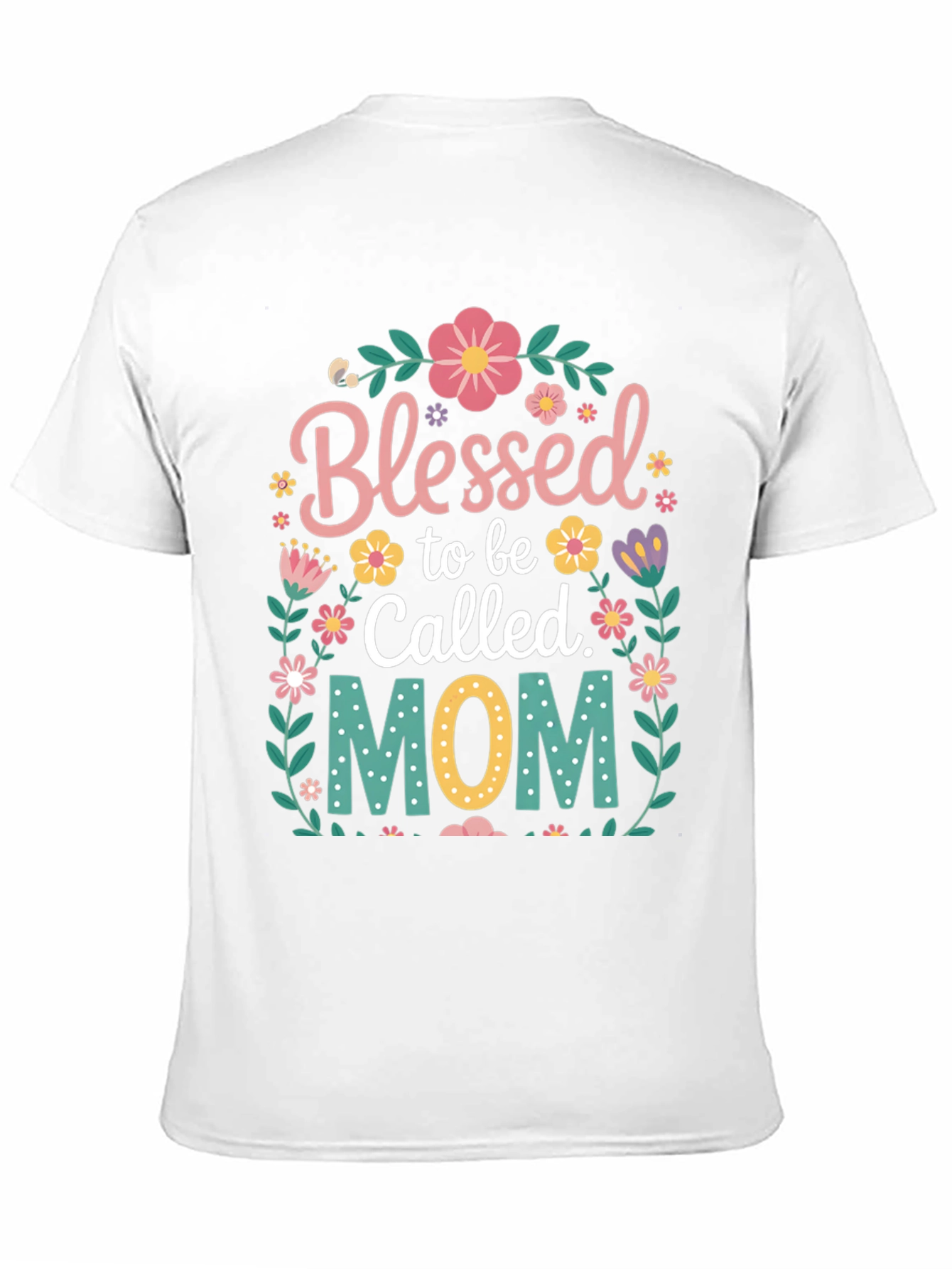 Blessed Mom Floral Graphic T-Shirt