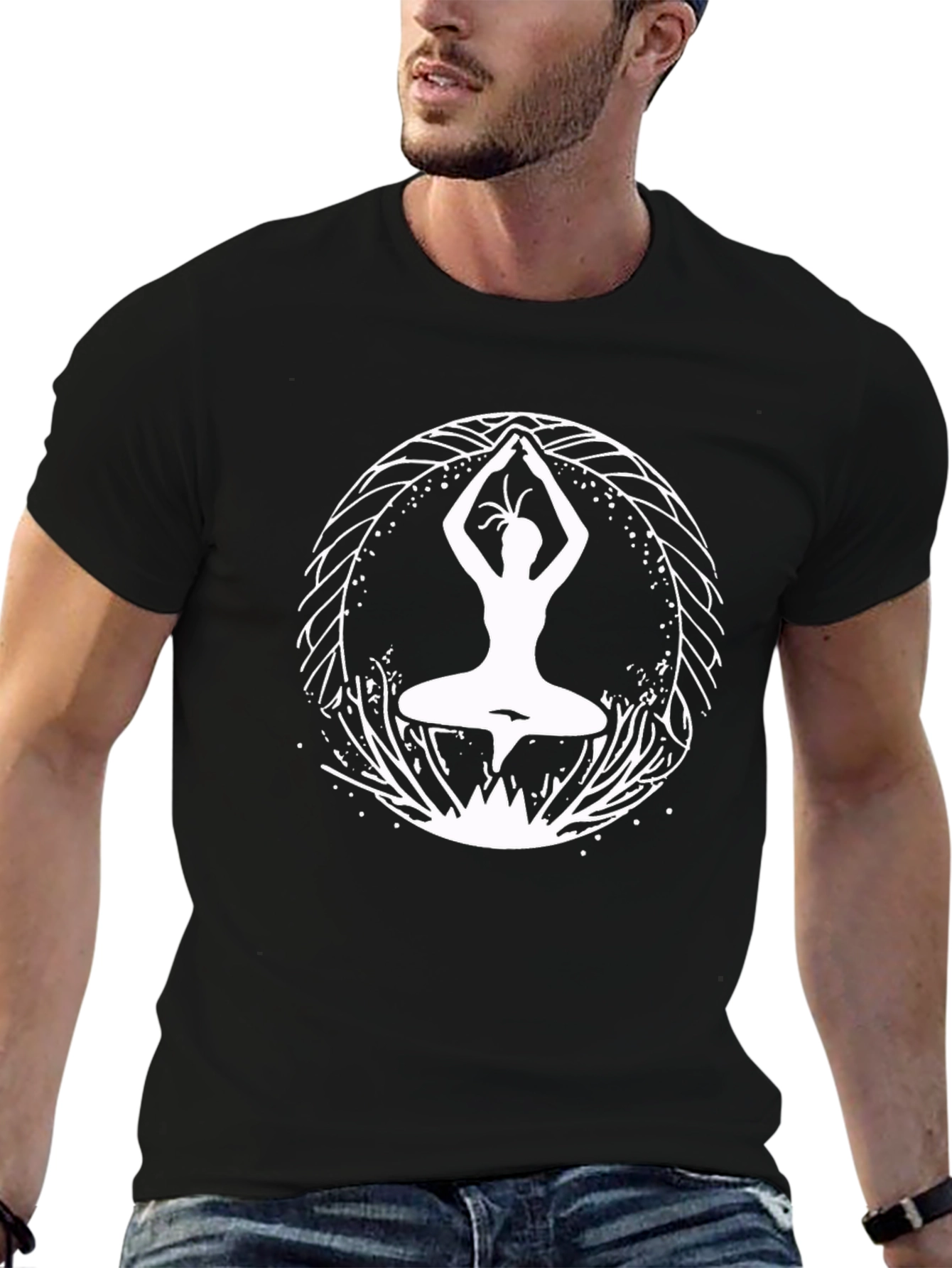 Yoga Pose Graphic T-Shirt - Meditate in Style
