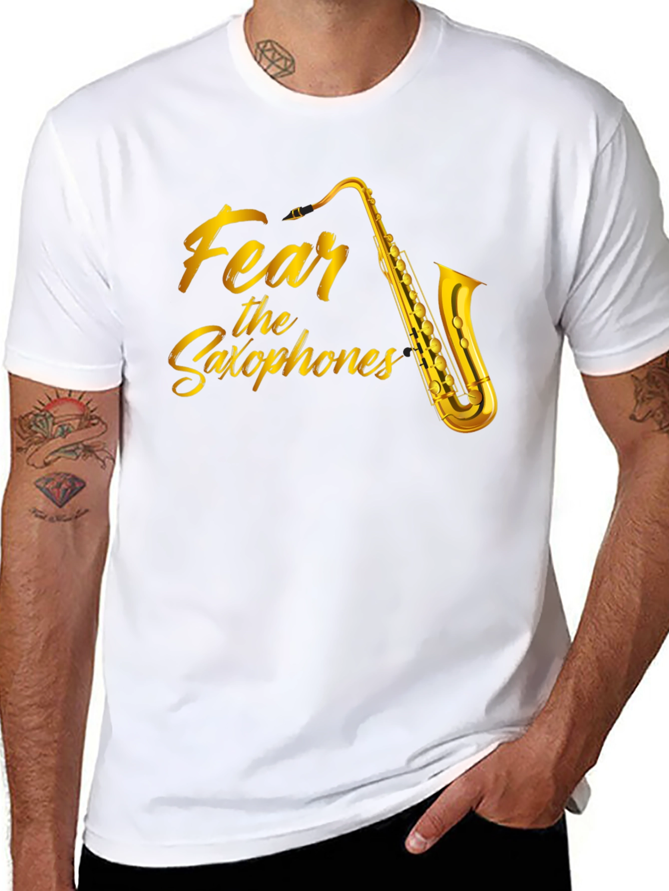 Fear the Saxophones Graphic T-Shirt