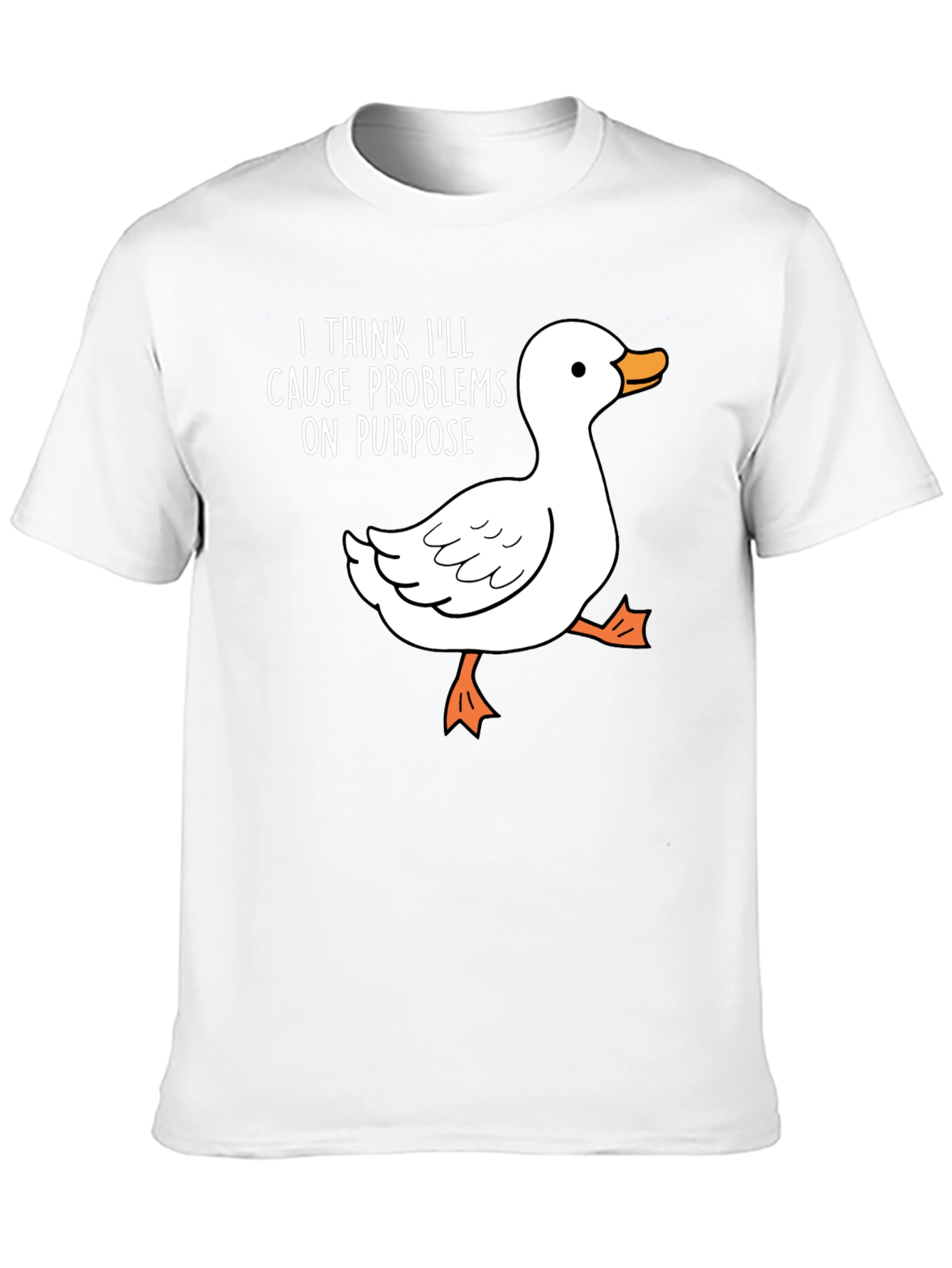 Cause Problems Duck Tee - Funny Graphic T-Shirt