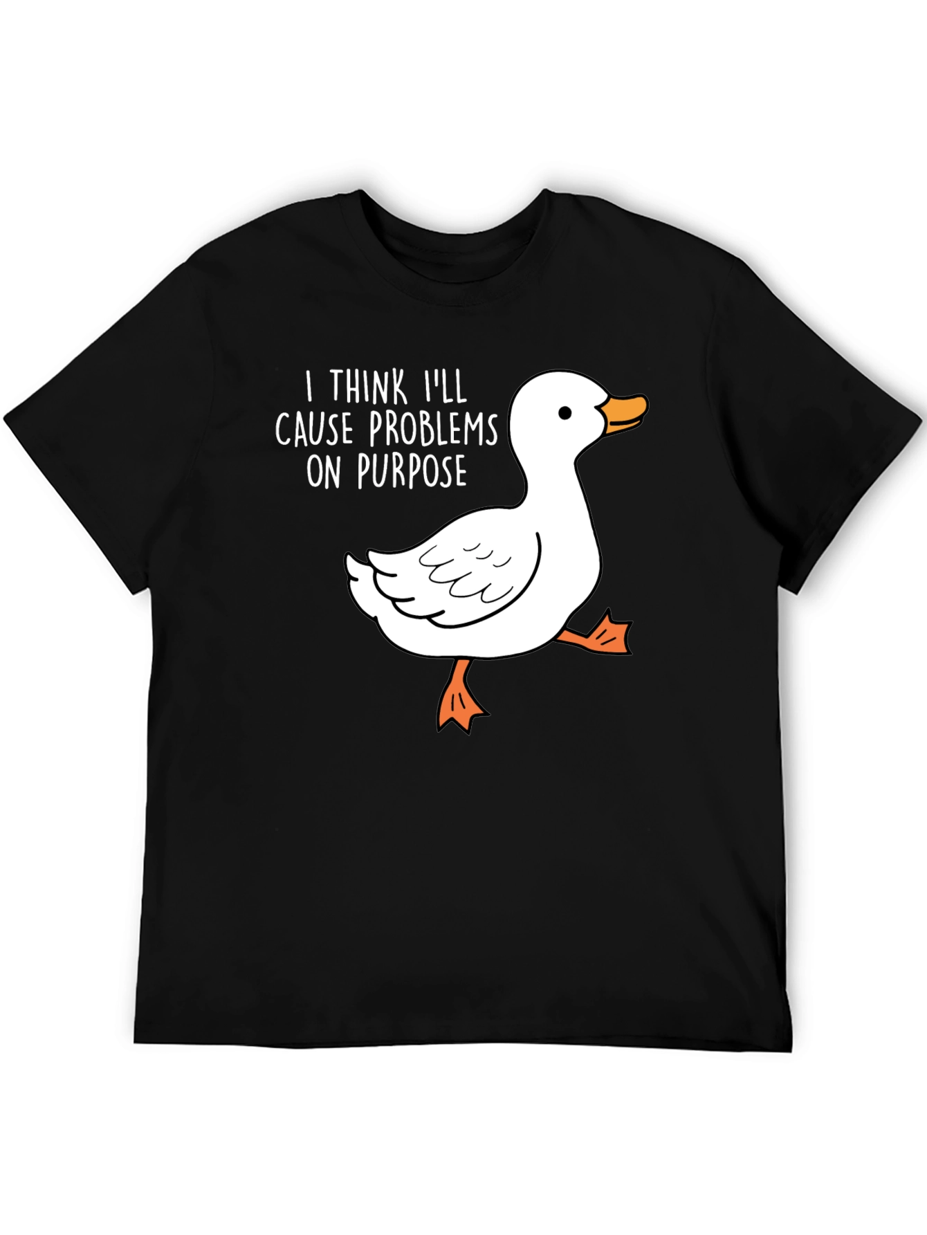 Cause Problems Duck Tee - Funny Graphic T-Shirt