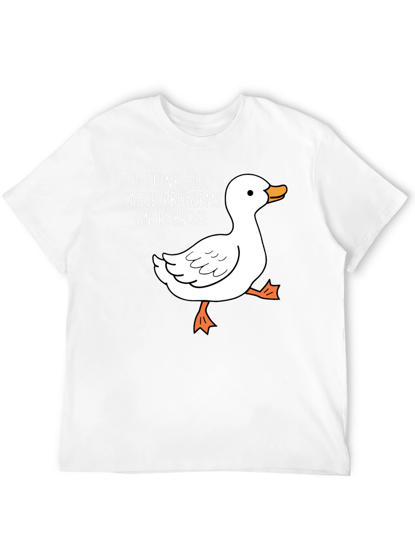 Cause Problems Duck Tee - Funny Graphic T-Shirt