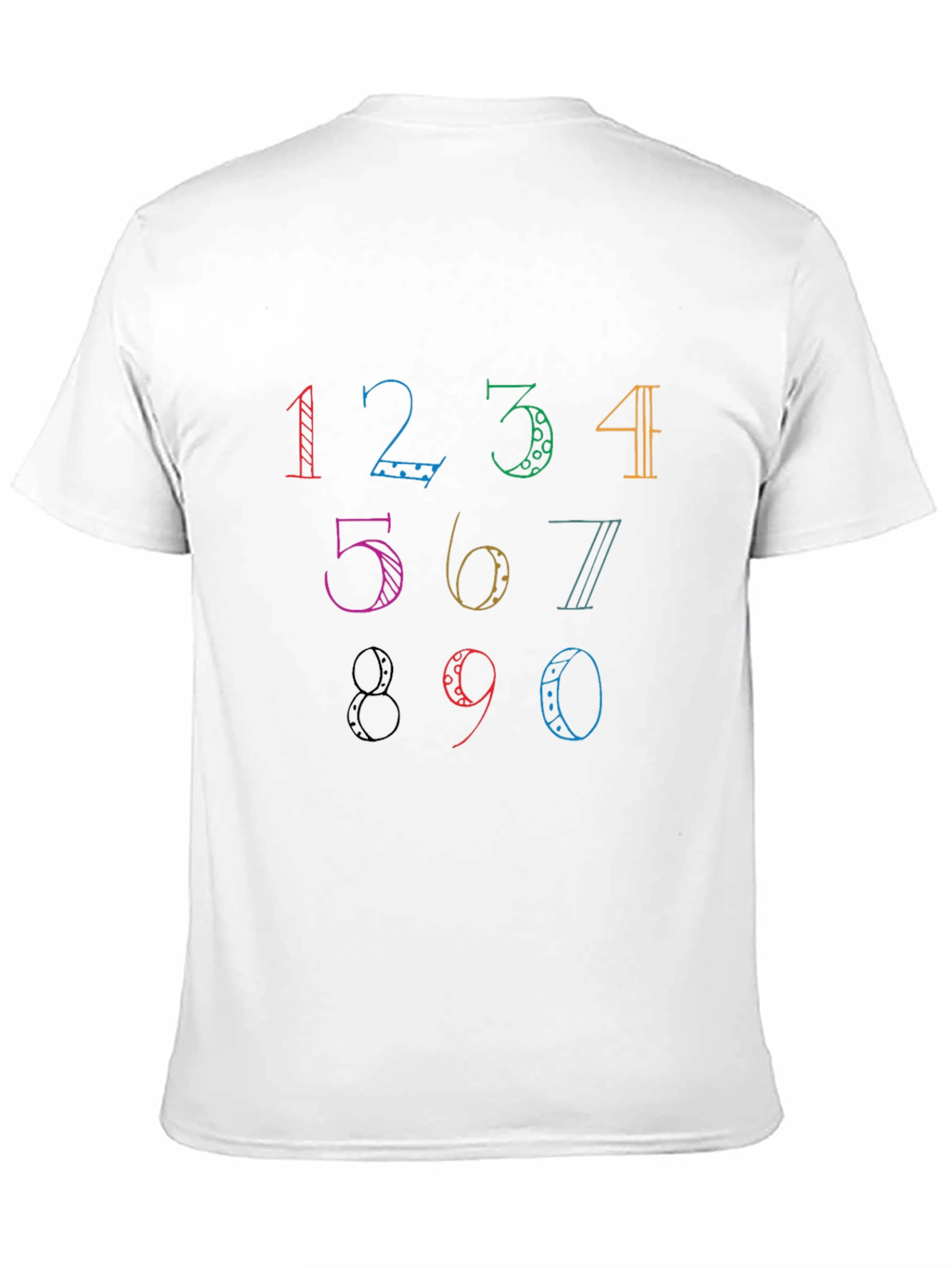 Colorful Number Graphic T-Shirt