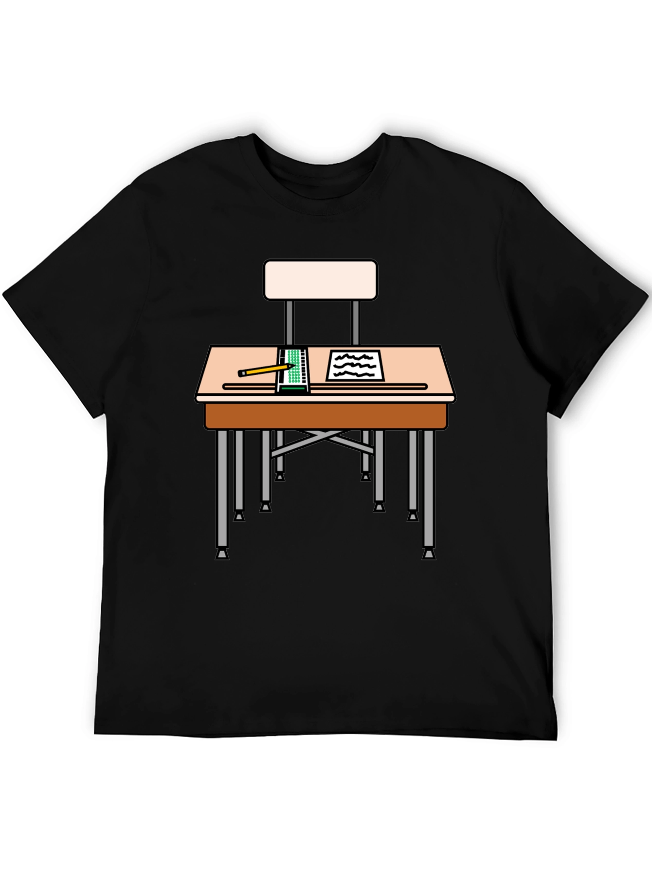 Student Desk Graphic T-Shirt - Back to School Style