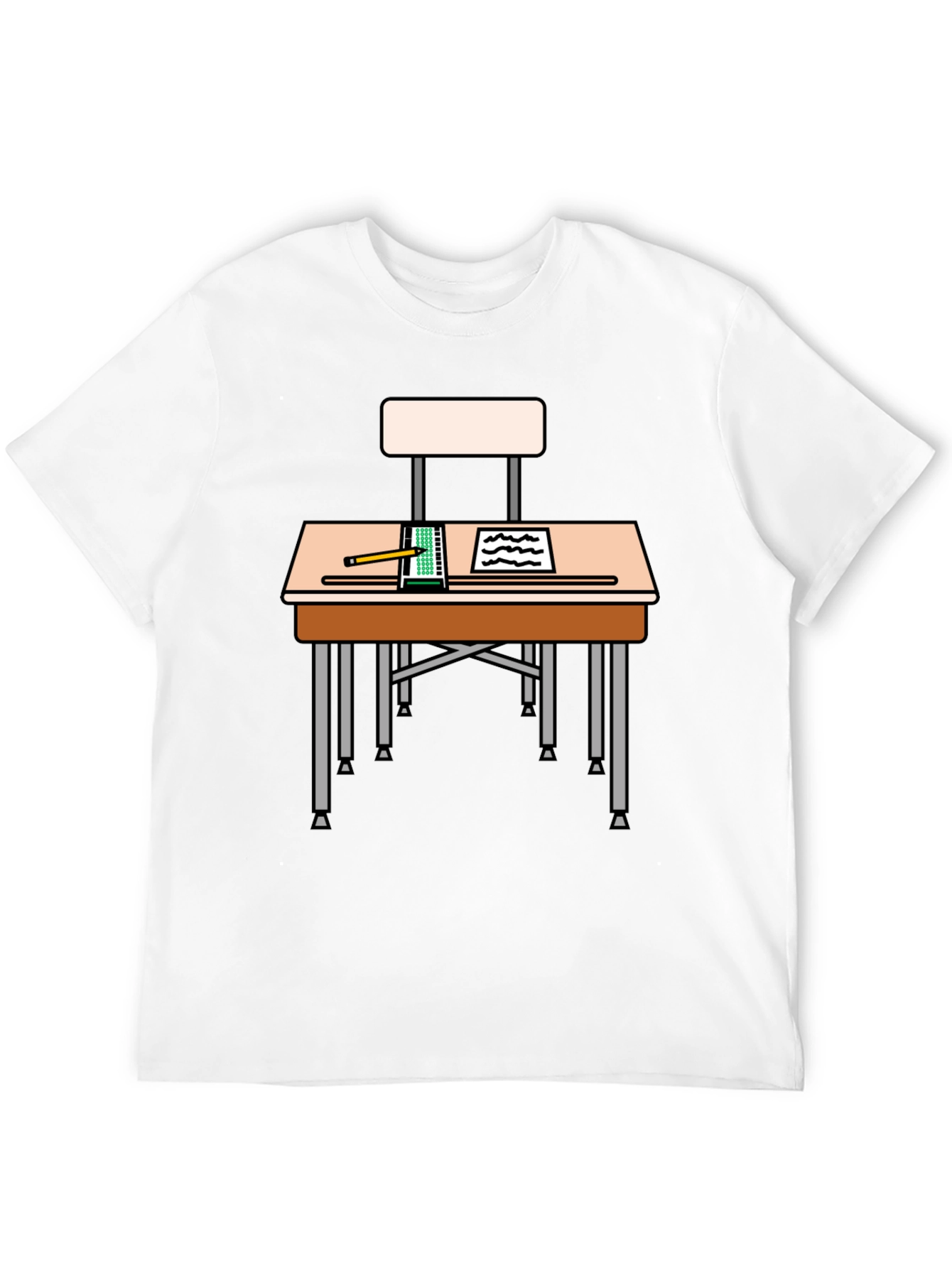Student Desk Graphic T-Shirt - Back to School Style