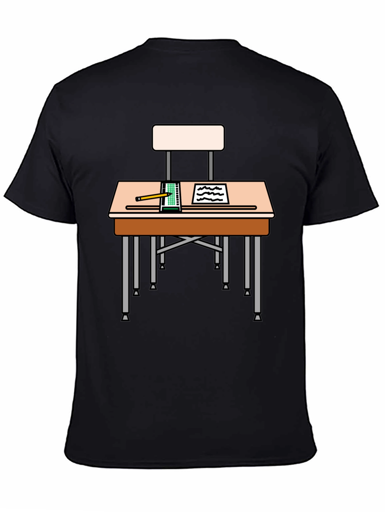 Student Desk Graphic T-Shirt - Back to School Style