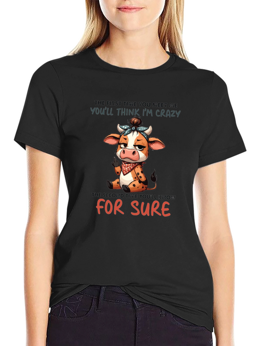 Crazy Cow Graphic Tee - Funny Unisex T-Shirt