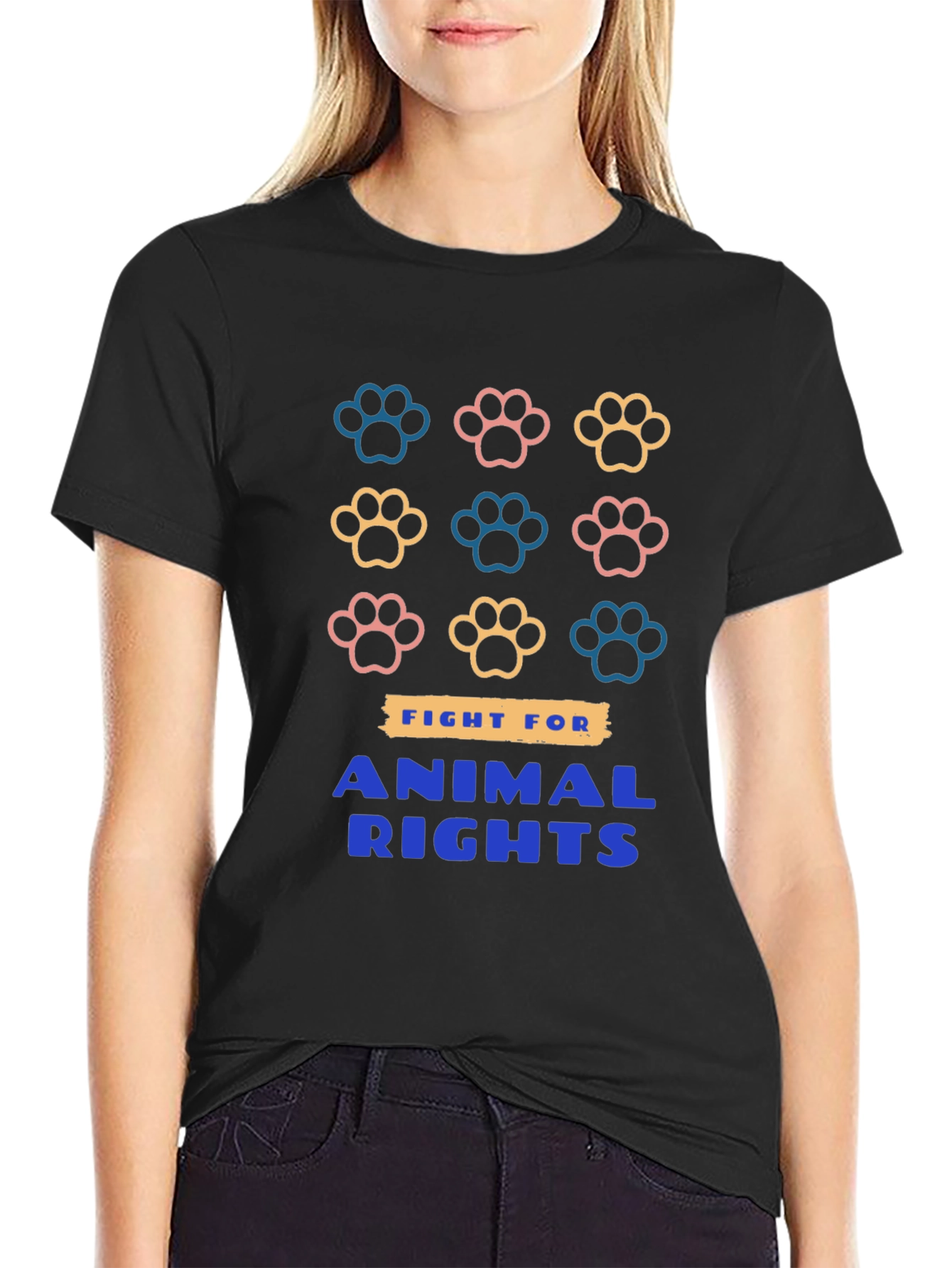 Animal Rights Paw Print T-Shirt
