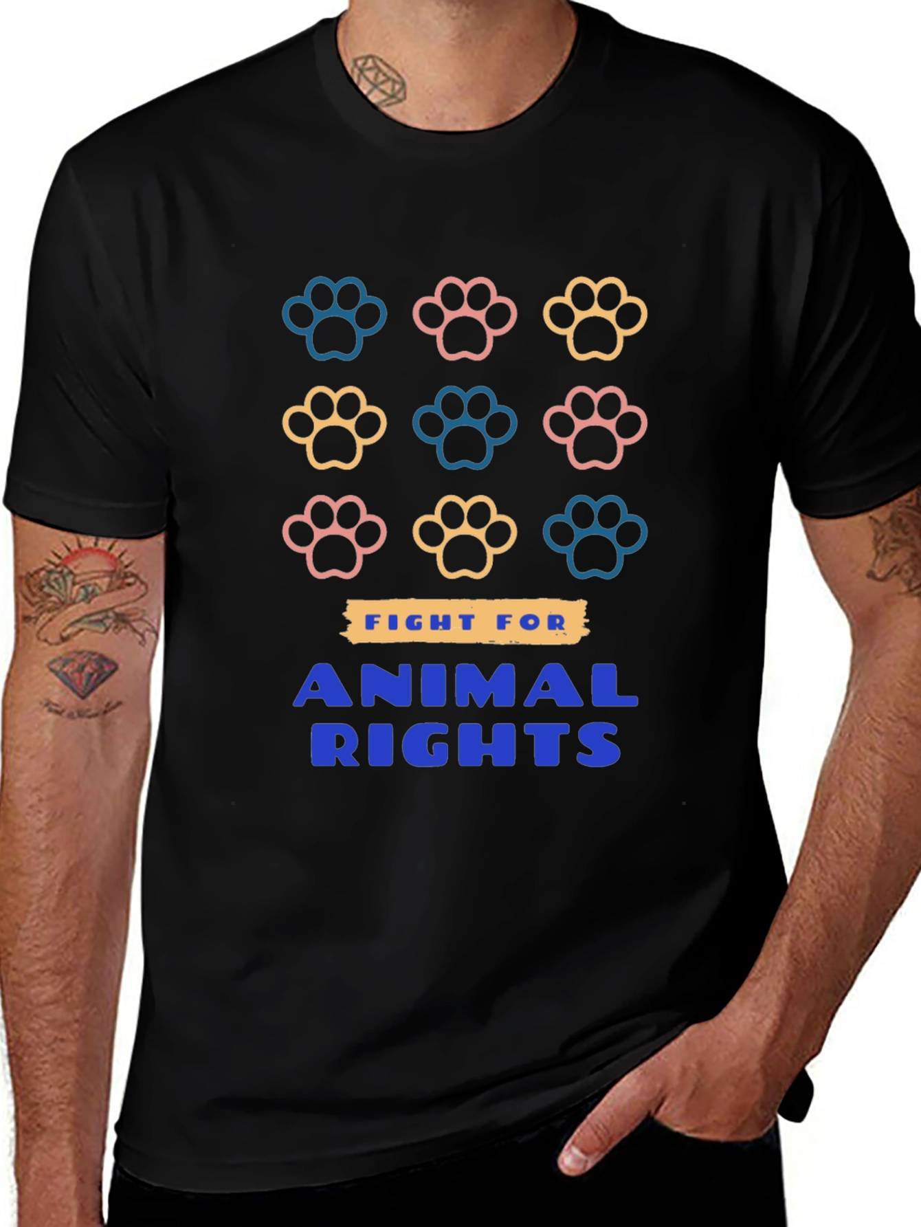 Animal Rights Paw Print T-Shirt