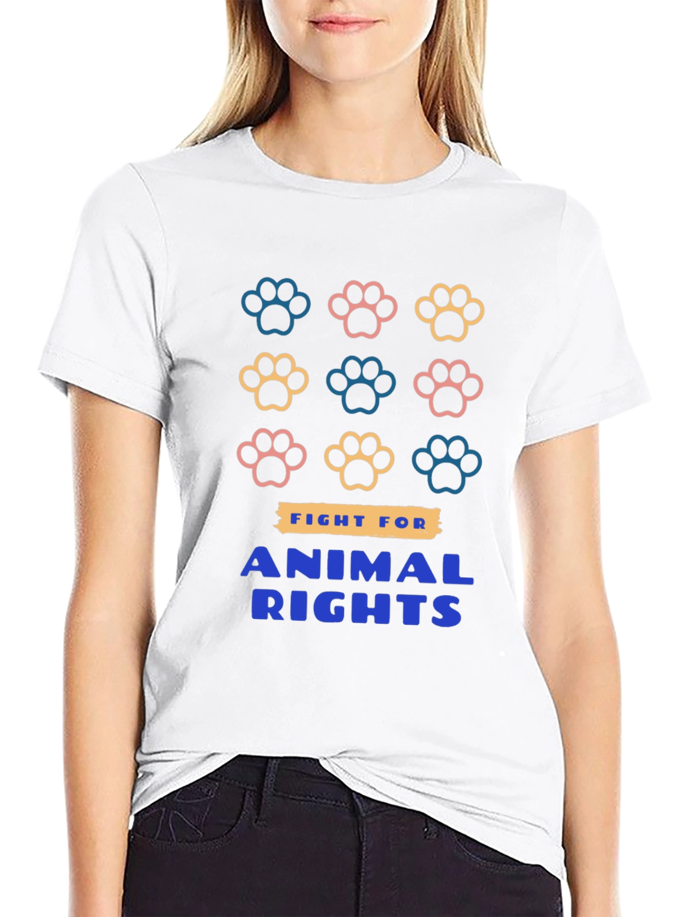 Animal Rights Paw Print T-Shirt