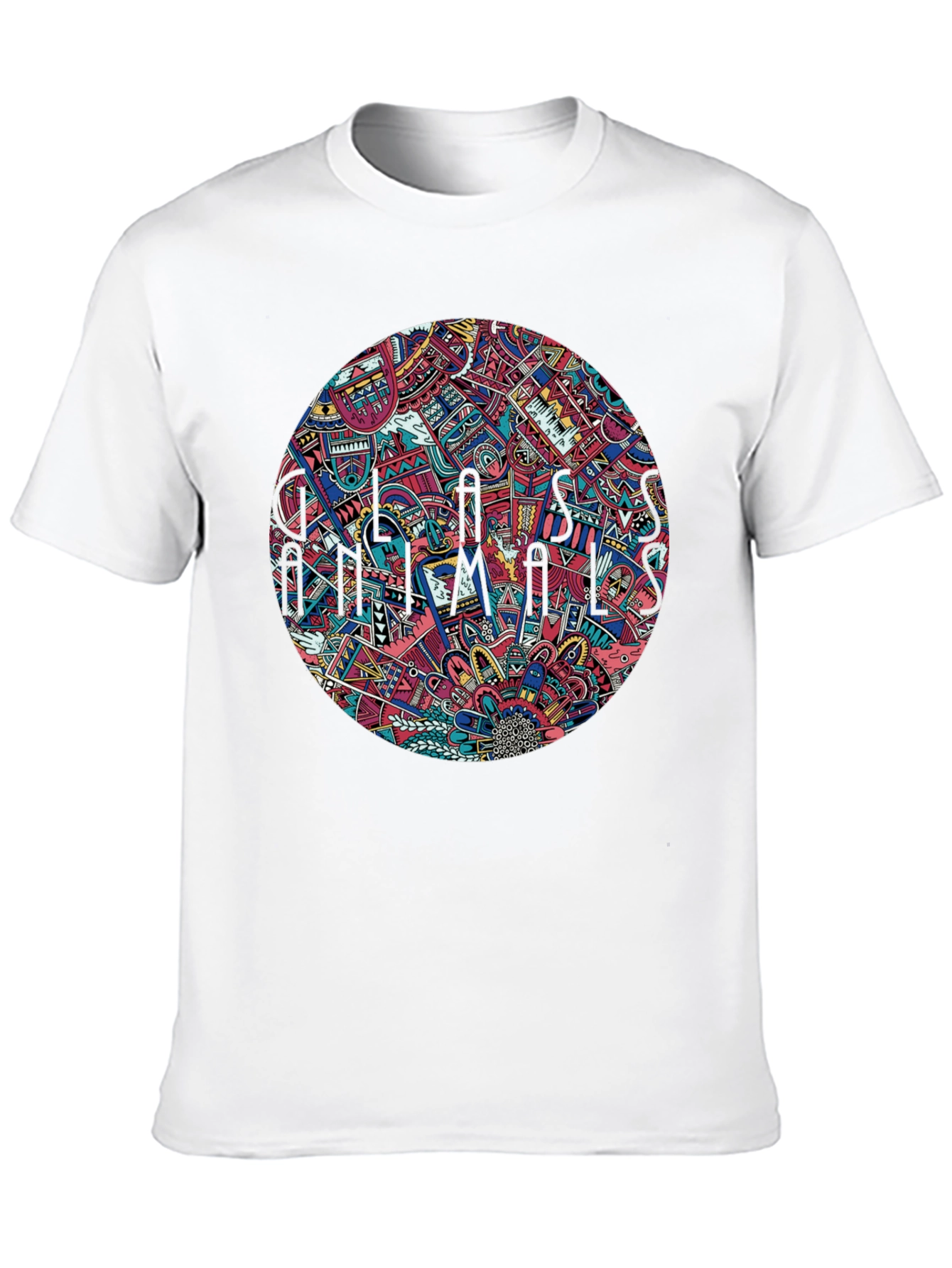 Abstract Psychedelic Mandala Mens Black T-Shirt
