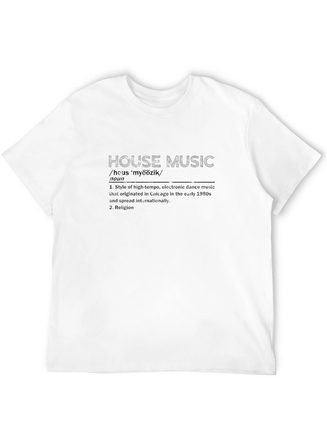 House Music Definition Black T-Shirt